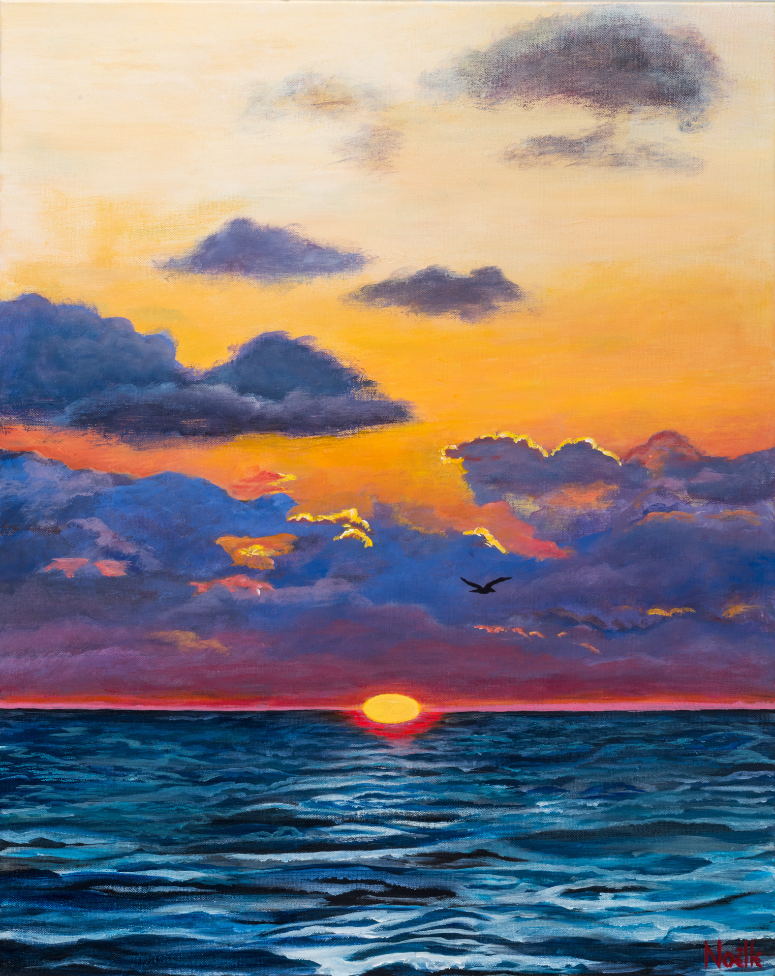 Noelle mccarthy new year s sunrise acrylic 24x30 1 000.00 eennof