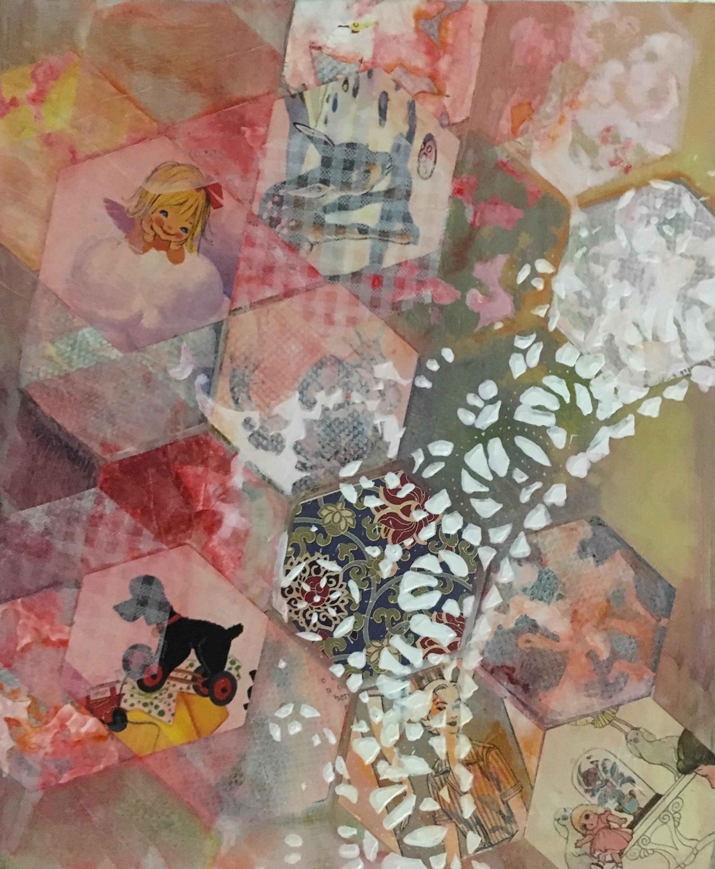 Pink hexies 20x25x2 2019 wbyc49