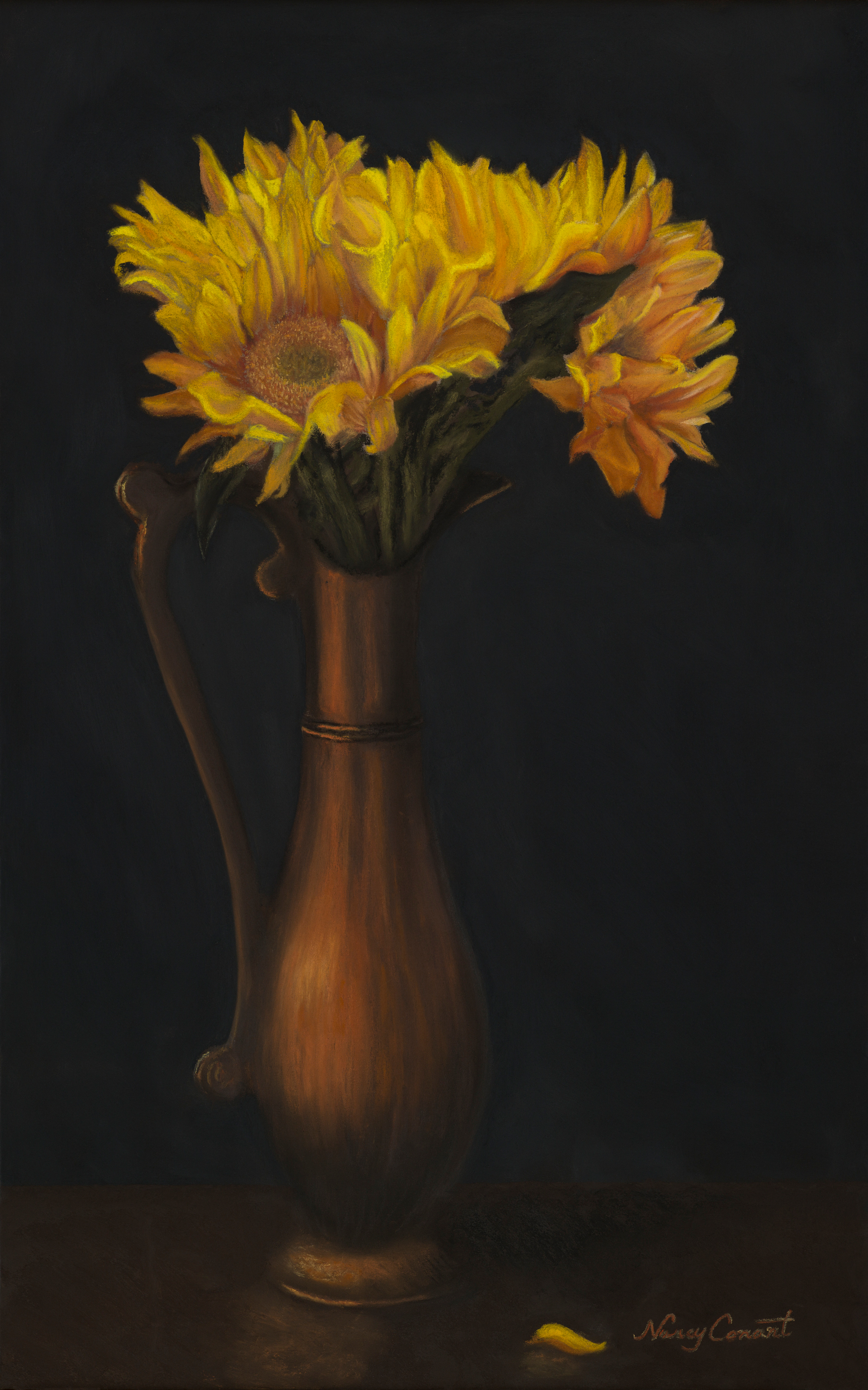 Nancy conant   sunflowers orig auto w9bacb