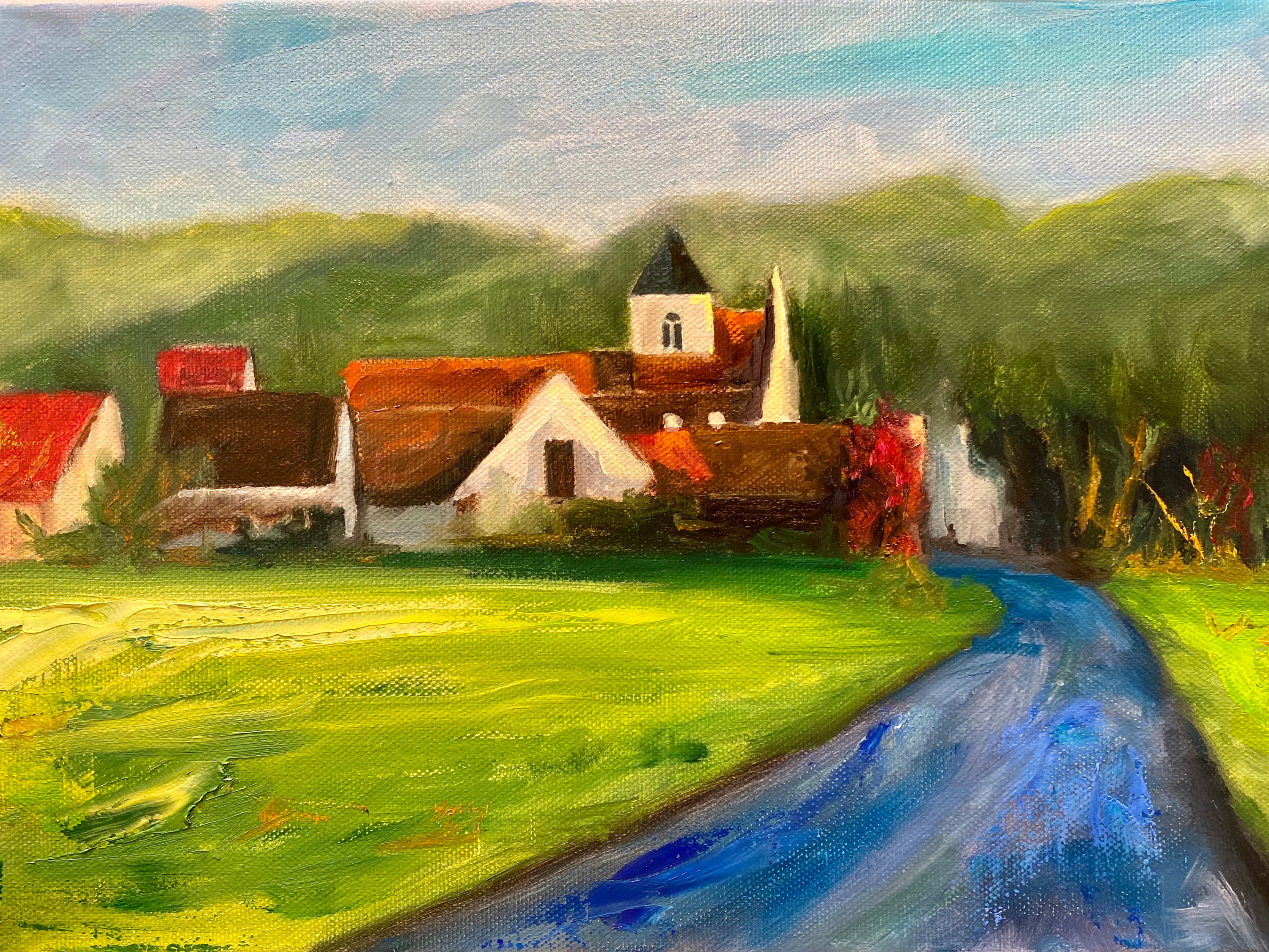 French village12x9 unsigned eyf5fo