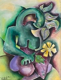 2   woman with flowers 2 3 tw5gjm jpll51