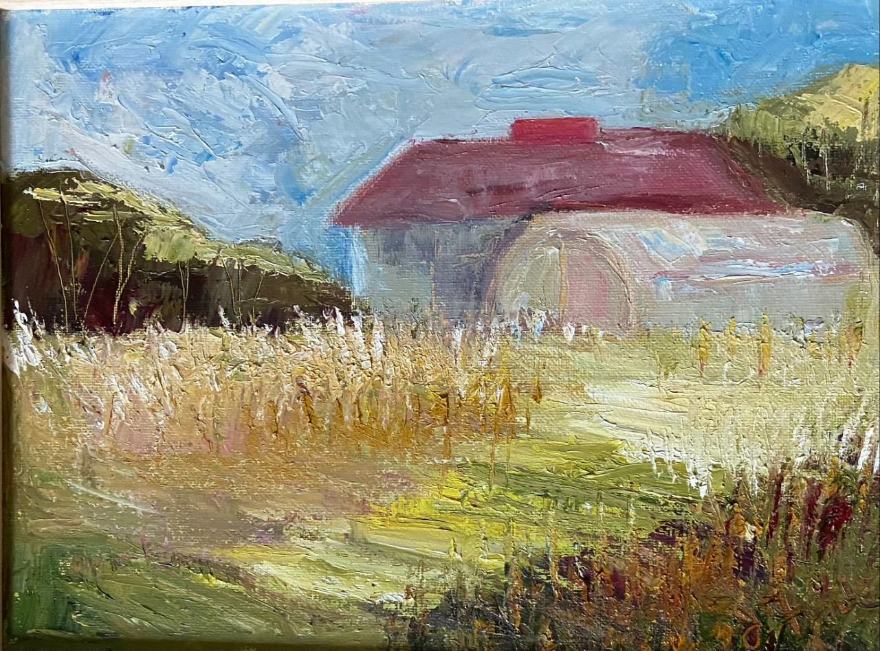 Northfork farm 9x12 in oil on canvas 100 a2zlcg