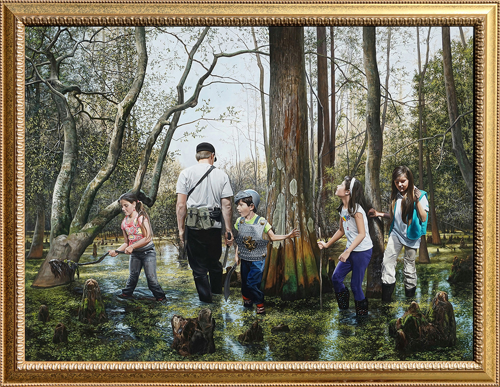 Kevin grass expedition framed acrylic on panel painting i5qhnh