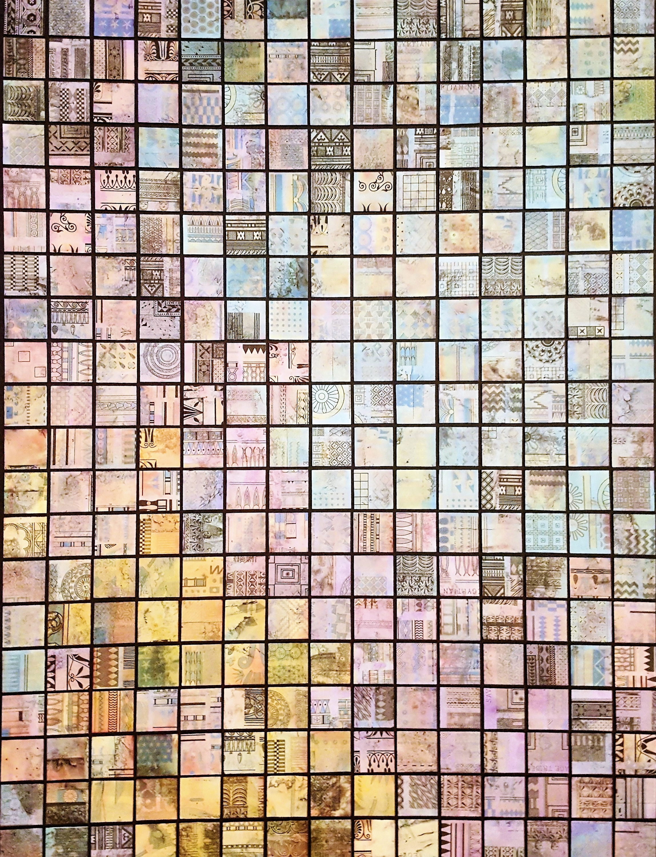 Meditation on the square 3 300 squares by jude barton 45x37 including frame 2200 x9mgsa