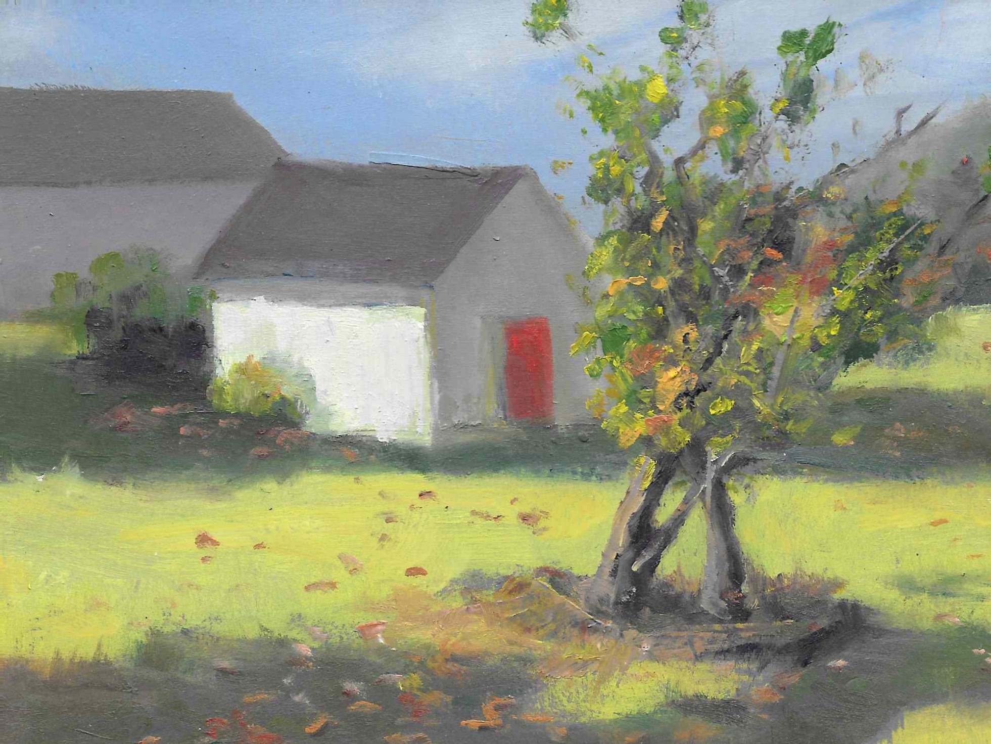 Asf light on the writers shed washingtons crossing oil on paper 5x7 gekmkq