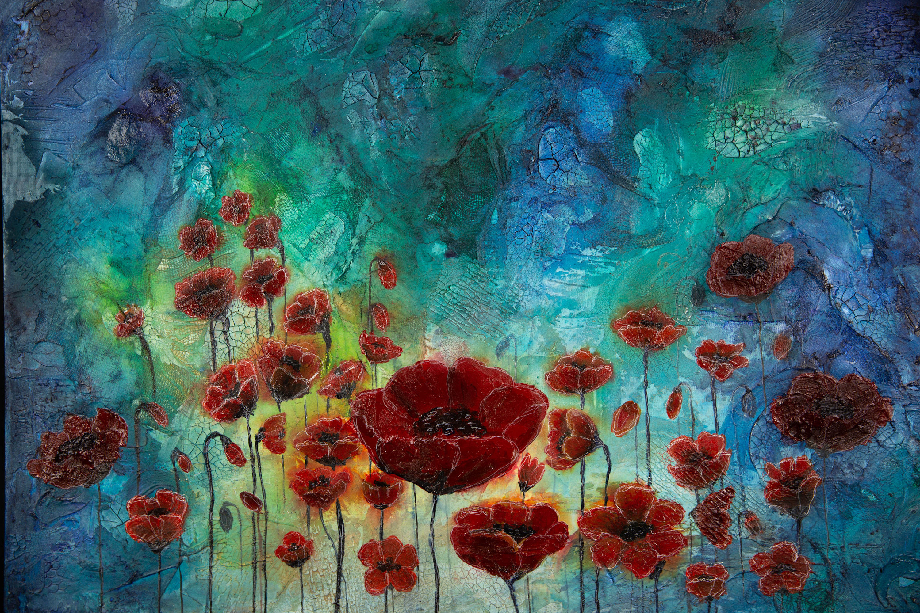 Virginia crowe   textured poppies 7636 qngq1d