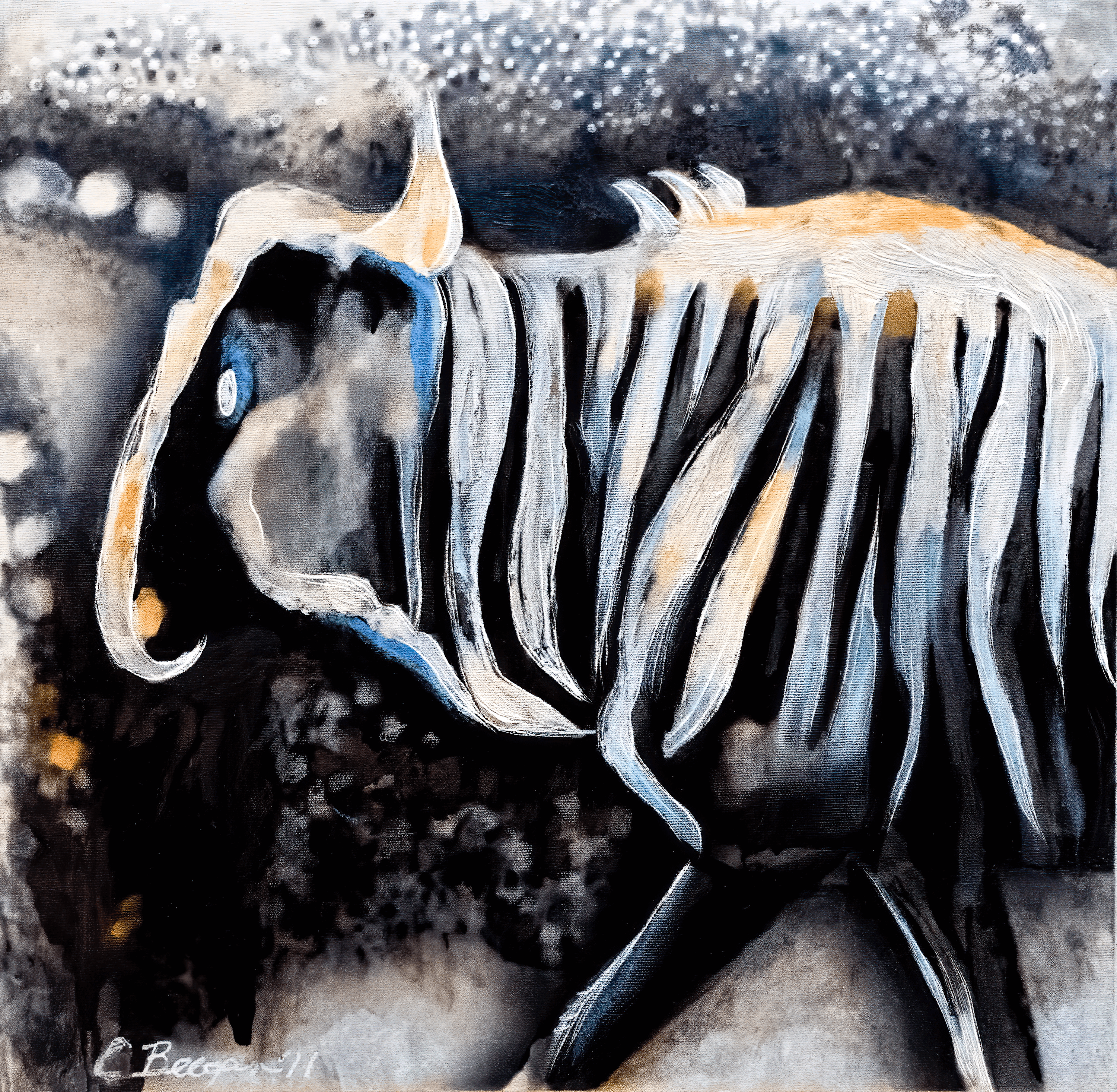 Study for wildebeest no 2  dsc05885 denoise clear sharpen focus upf2v0
