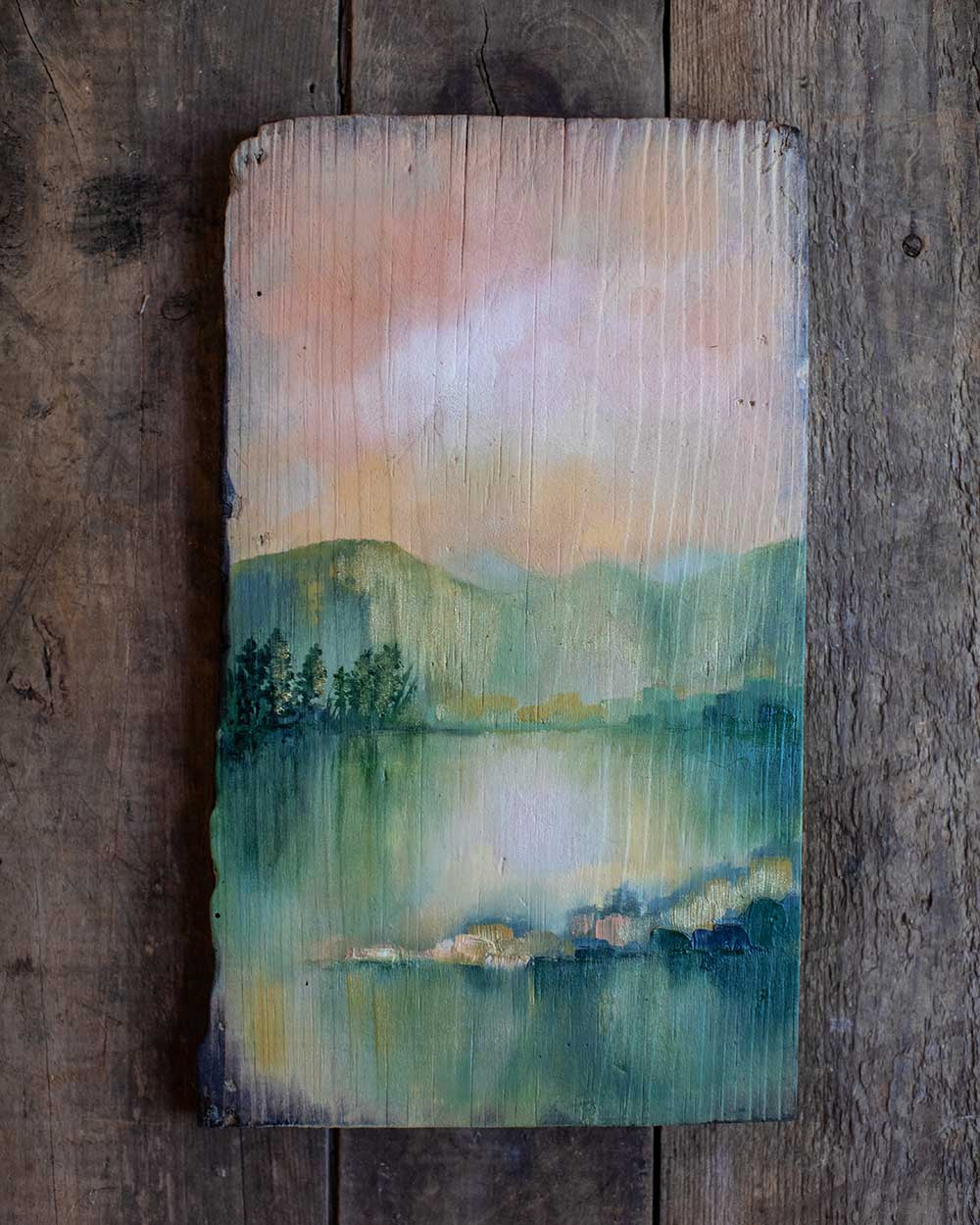Oil on wood painting 1 lkdkiw