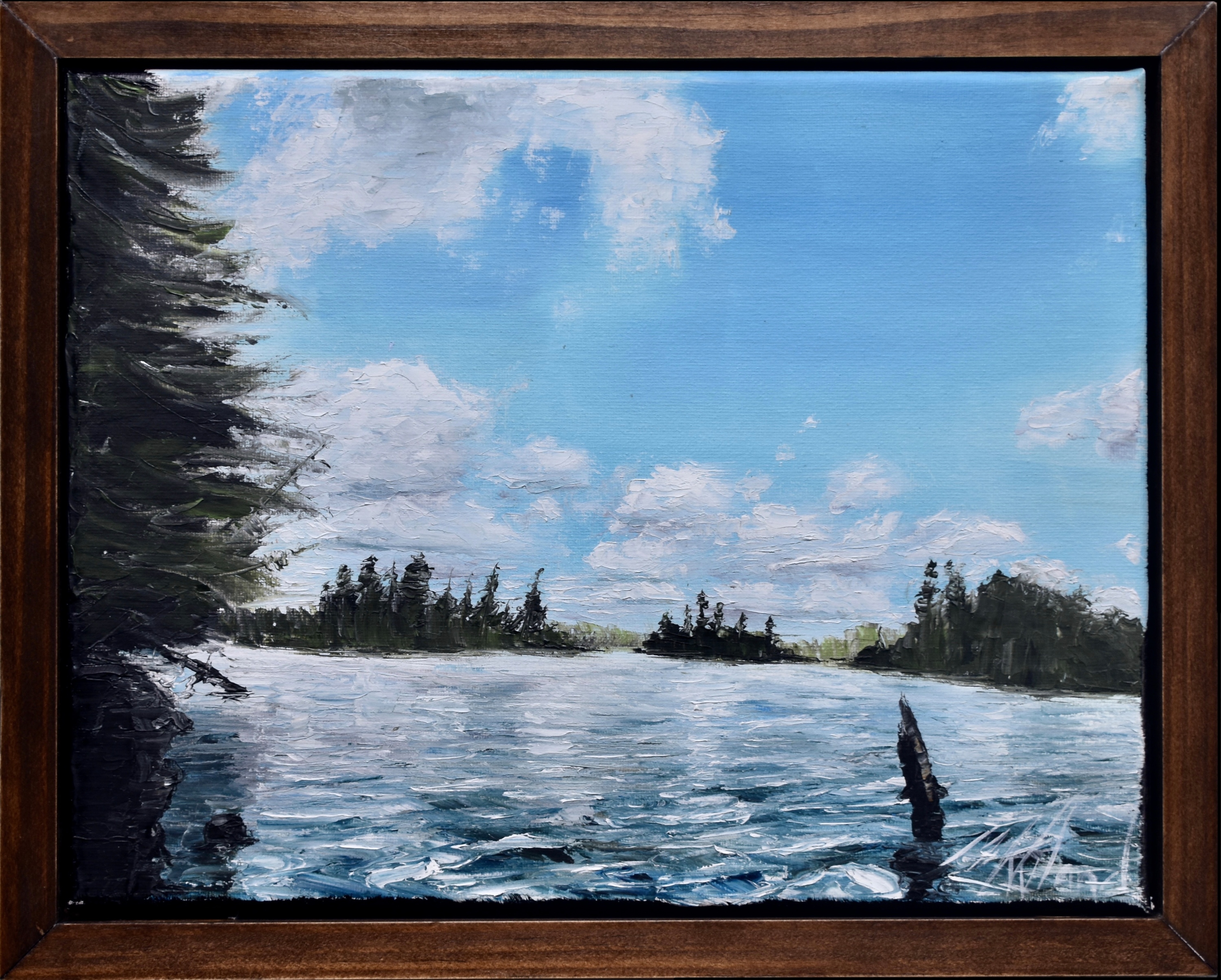 Crescent lake framed dwrhwl