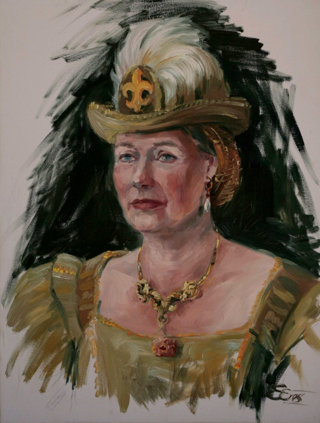 Elena eros renaissance lady  26x18 oil on canvas 650 ofd0ld