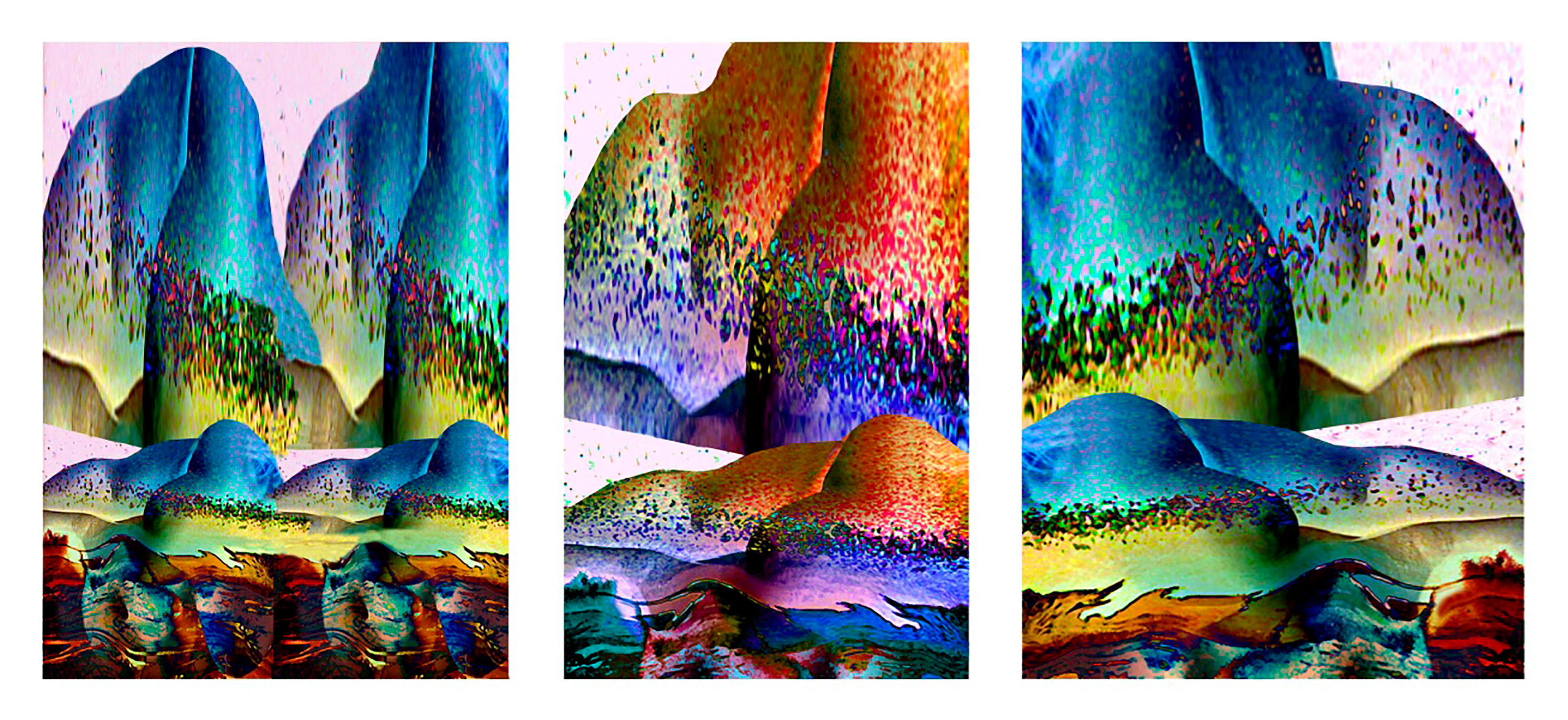 01 blue leaves triptych hasvjd