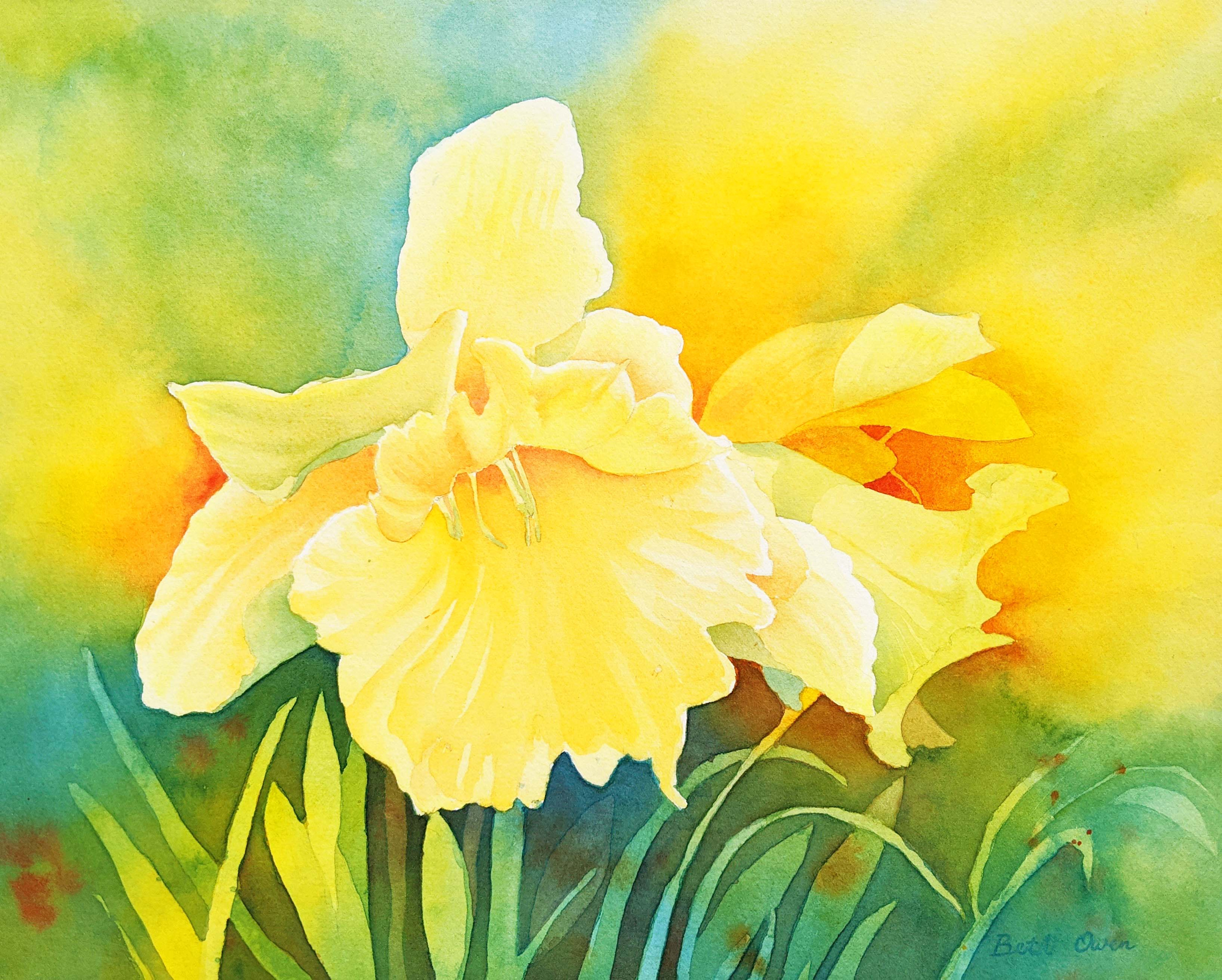 How to paint a daffodil ( or yellows are very tricky) – watercolours by  rachel