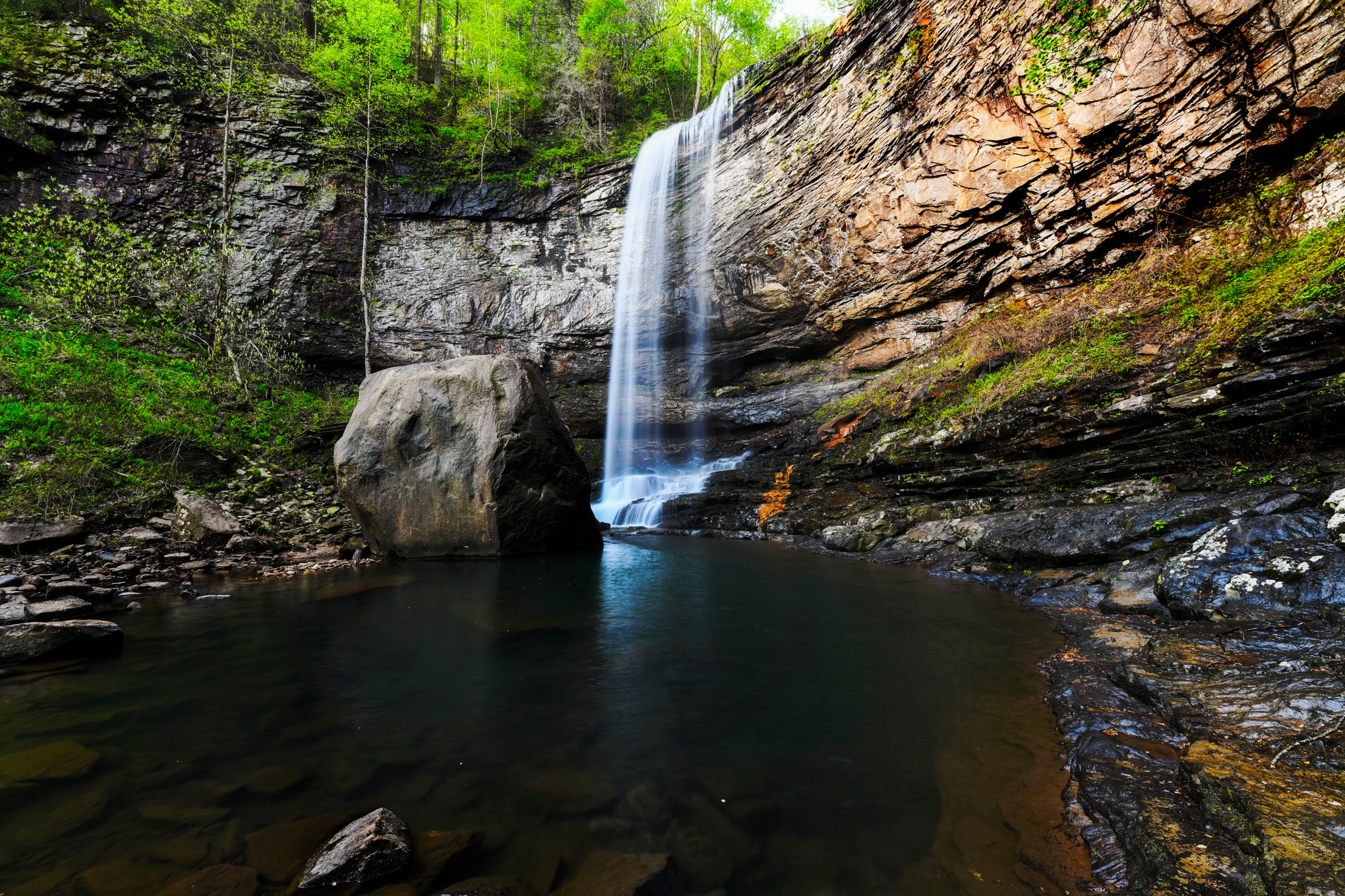 Andy crawford photography spring at hemlock falls   signed edition j6t4kl
