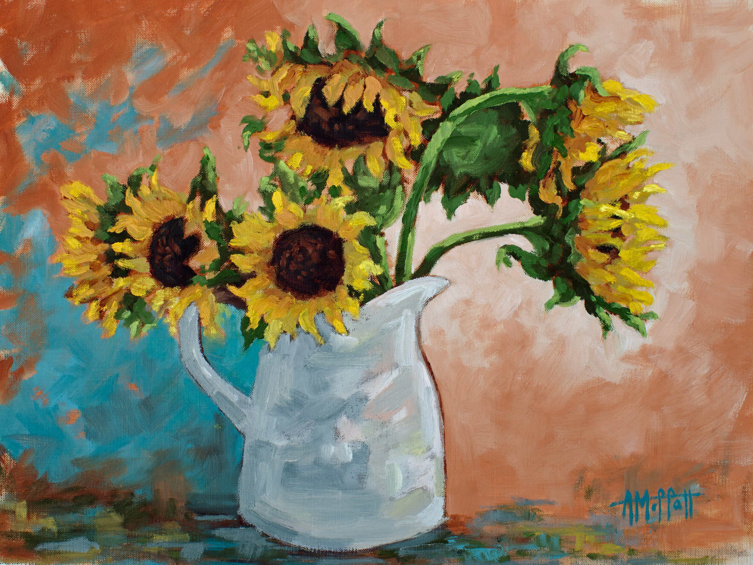 Sunflowers in pitcher phij8c