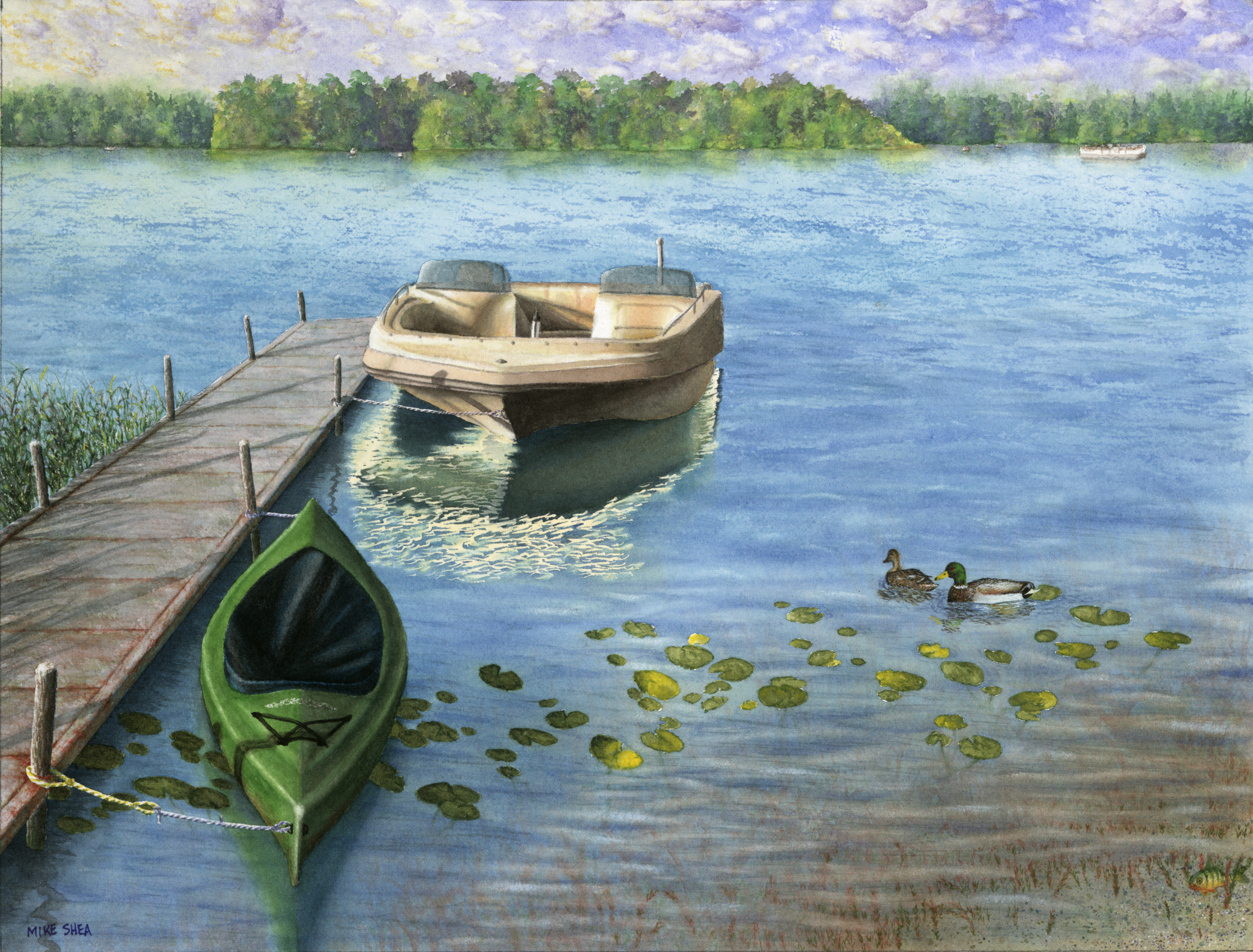 Boats and company at dock kjjbqw