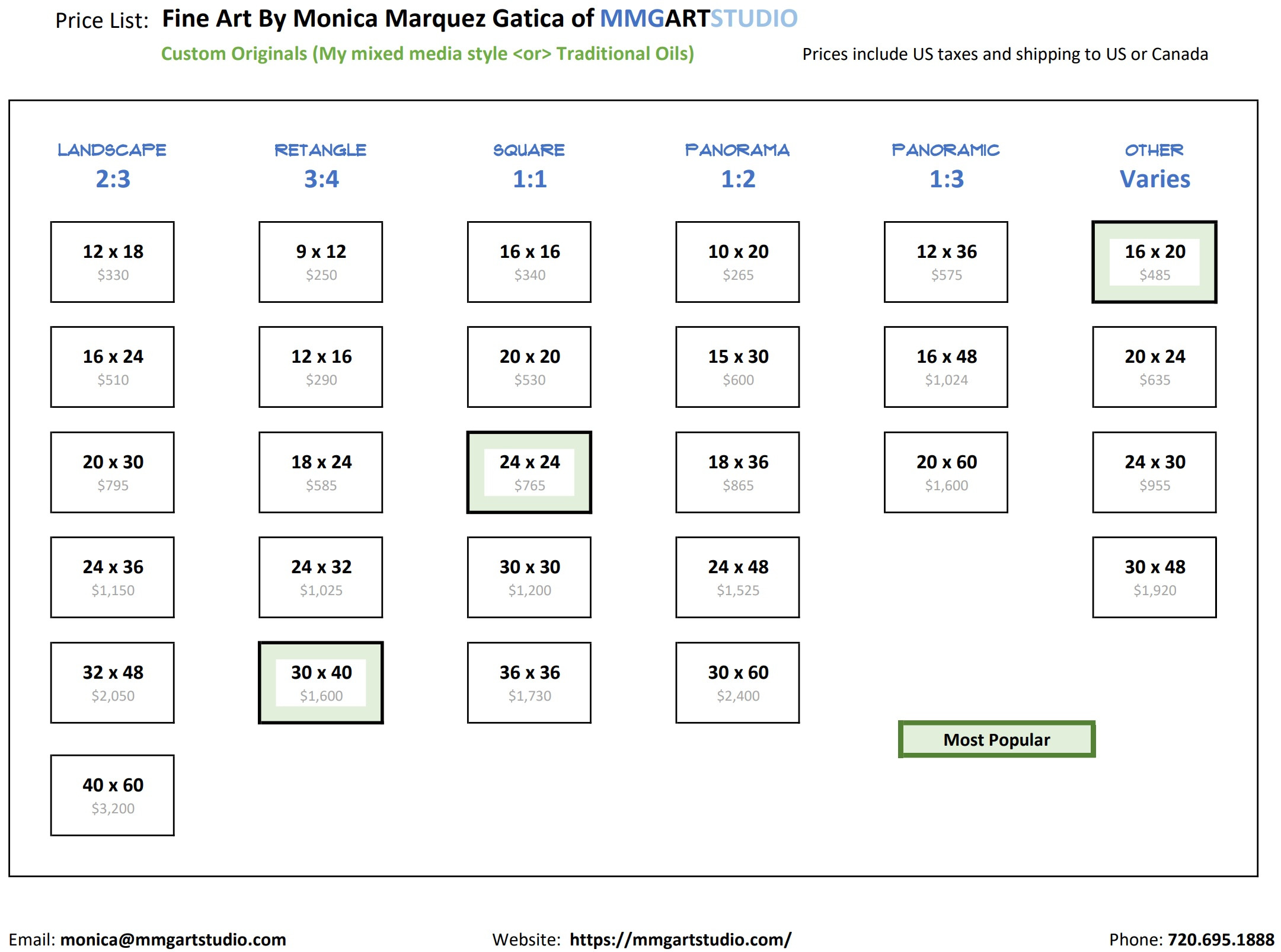 Mmg price list for originals and commissions jahoqz