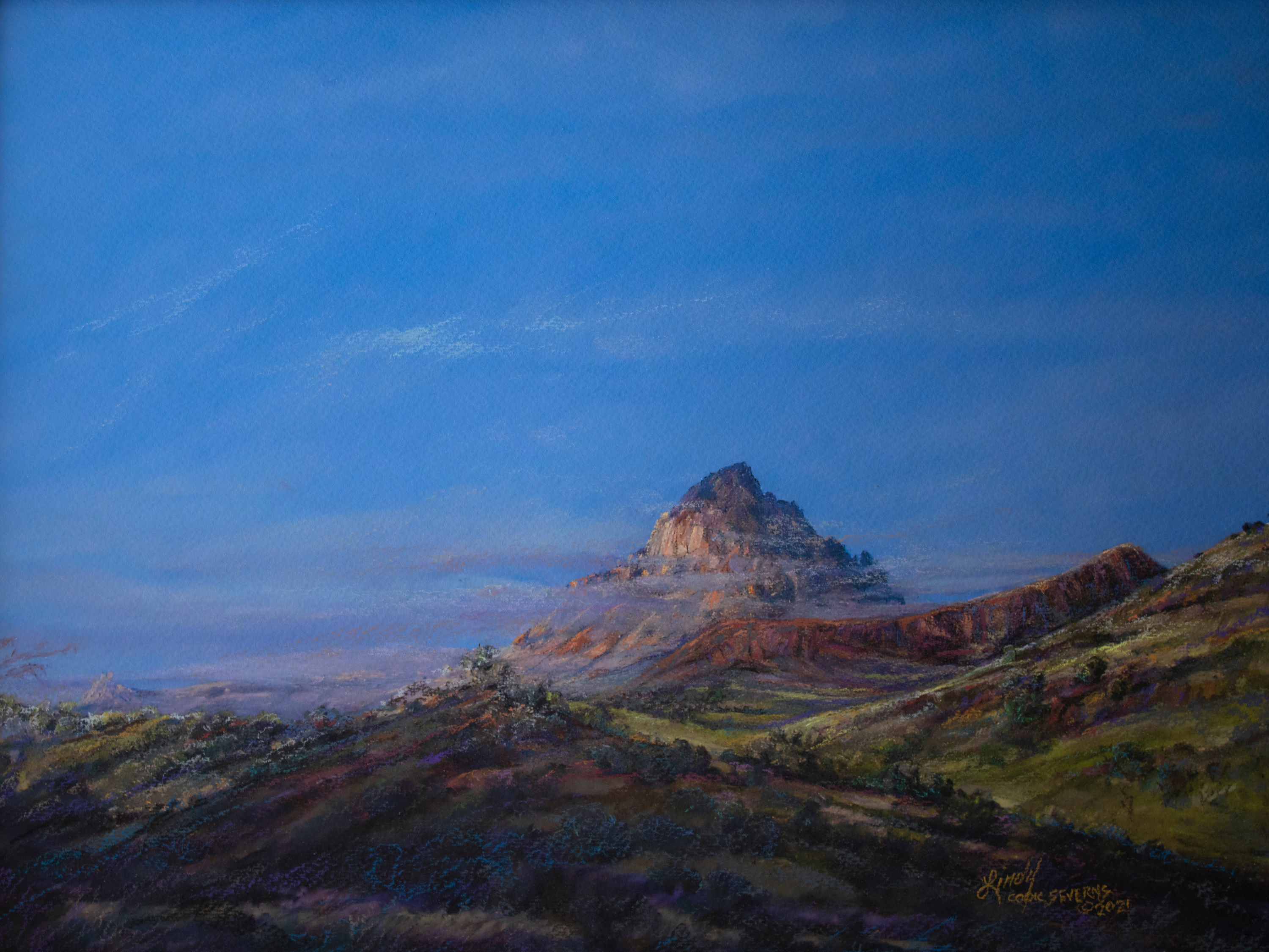 4h9 ep mitre peak in morning fog 16x12 lindy c severns kdjksk