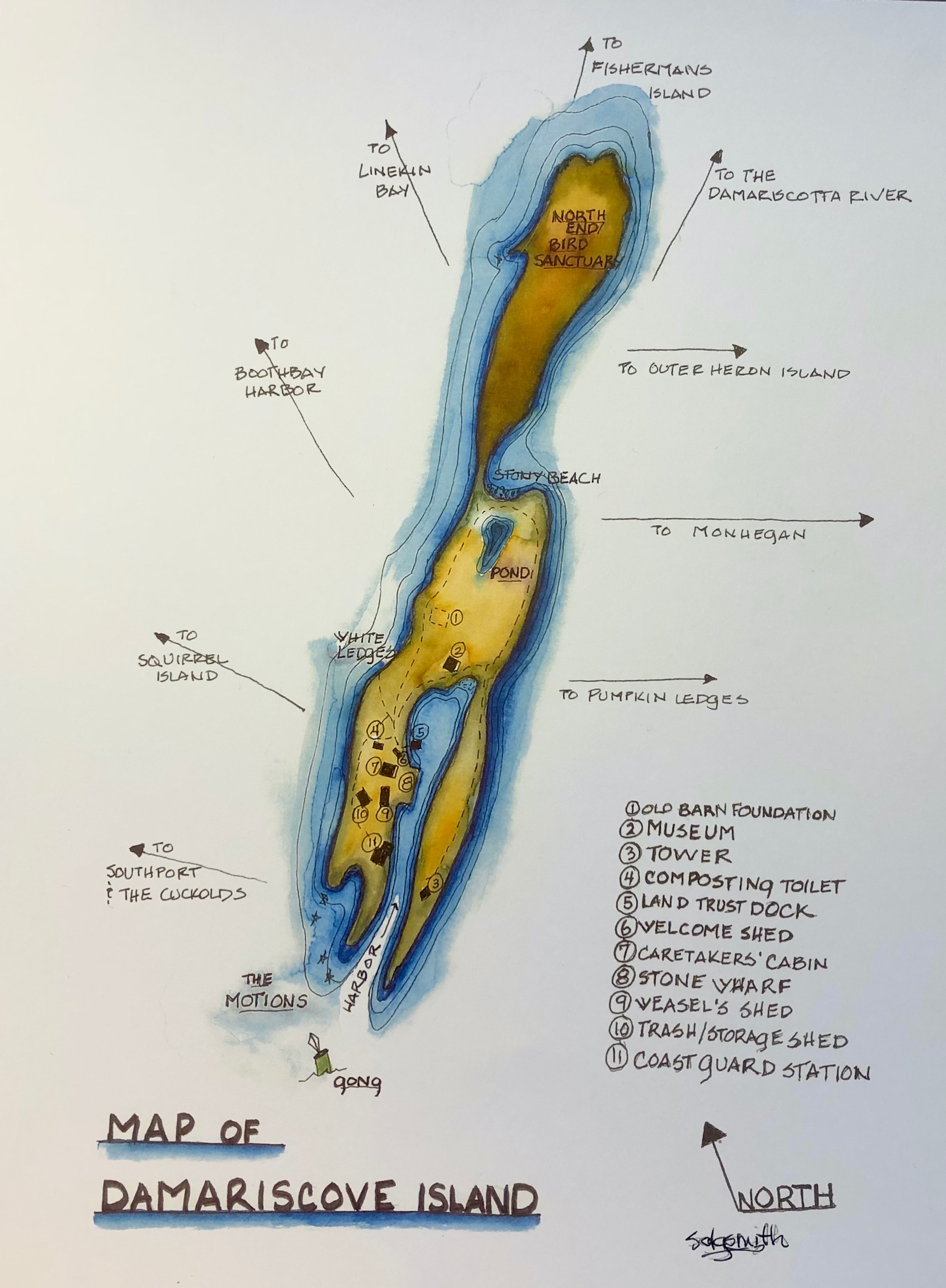 Map of damariscove i. hppbye