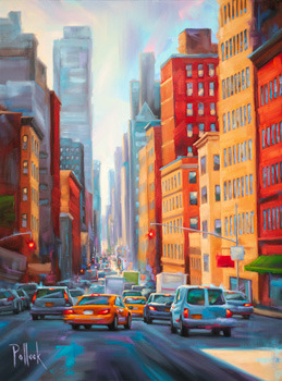 Light and Shadow, Big Apple, oil on canvas