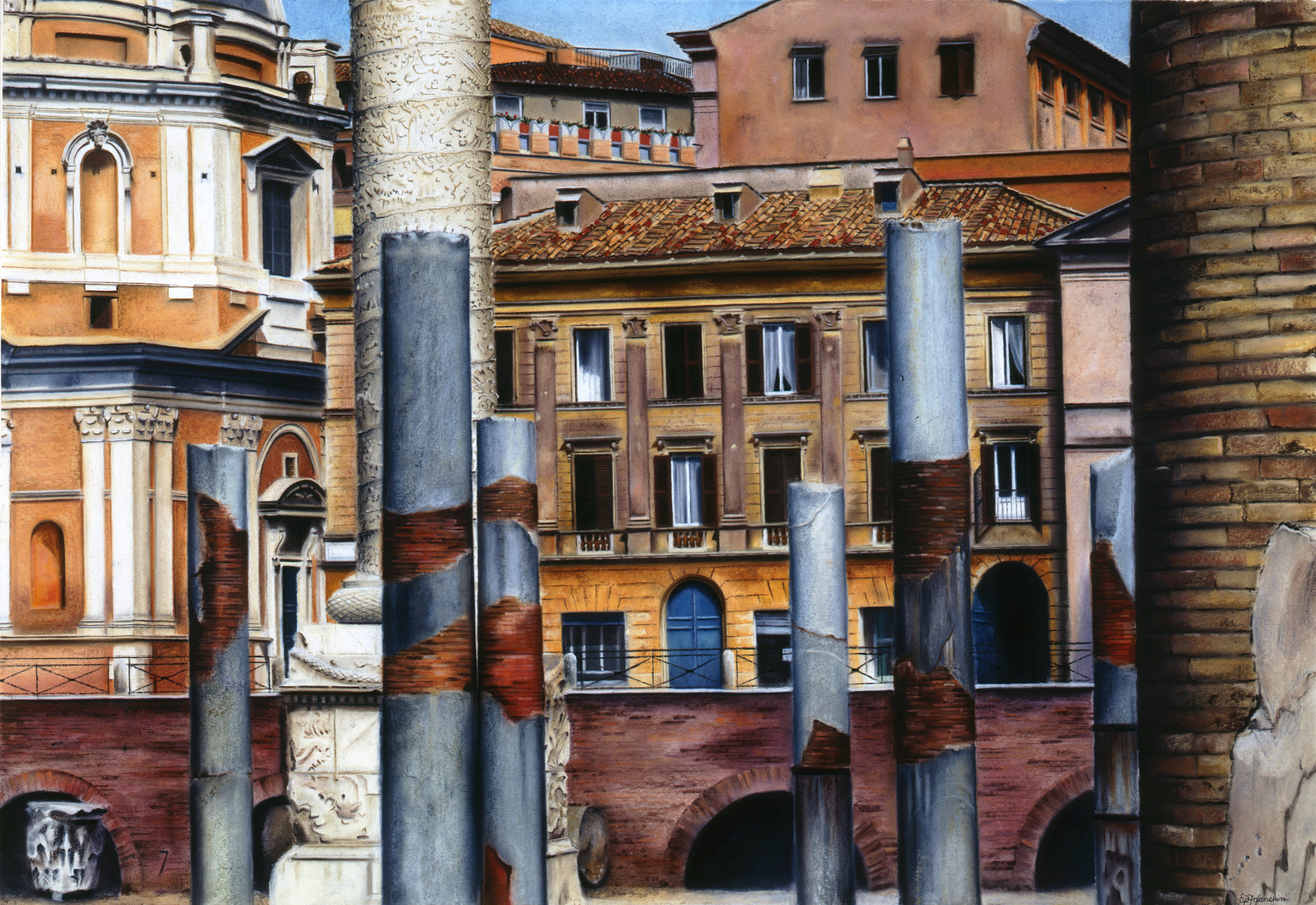 Elisabetta chaudruc   13 roman forum iii horizontal sea of columns fwagrc