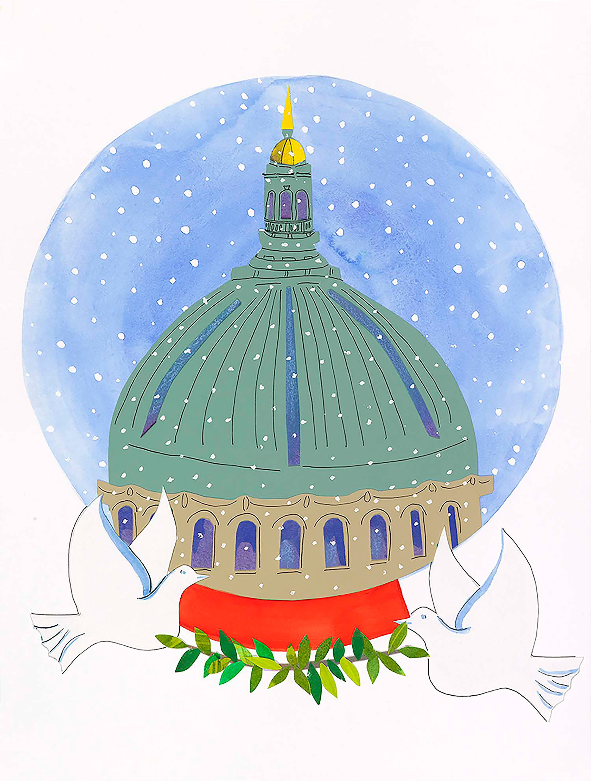 Usna chapel dome in snow globe9 ot7wyo