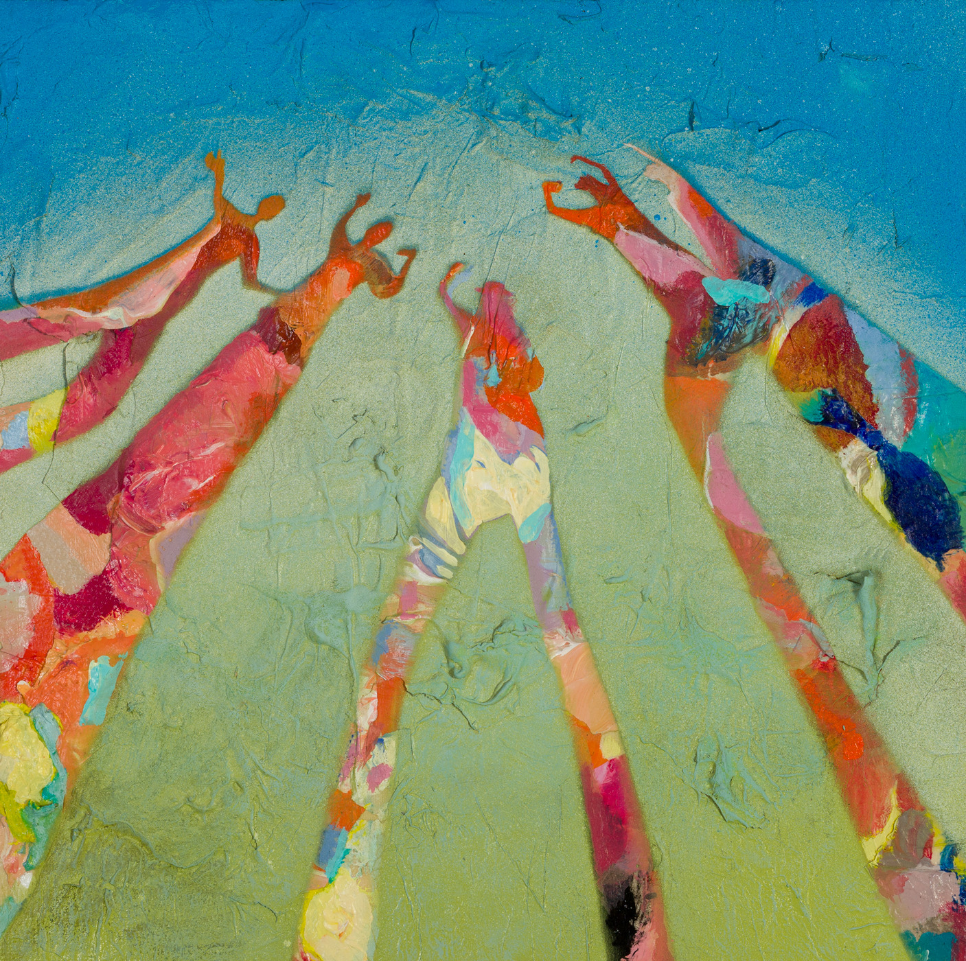 Beach party 12x12x1 unframed 1400 shzn2m