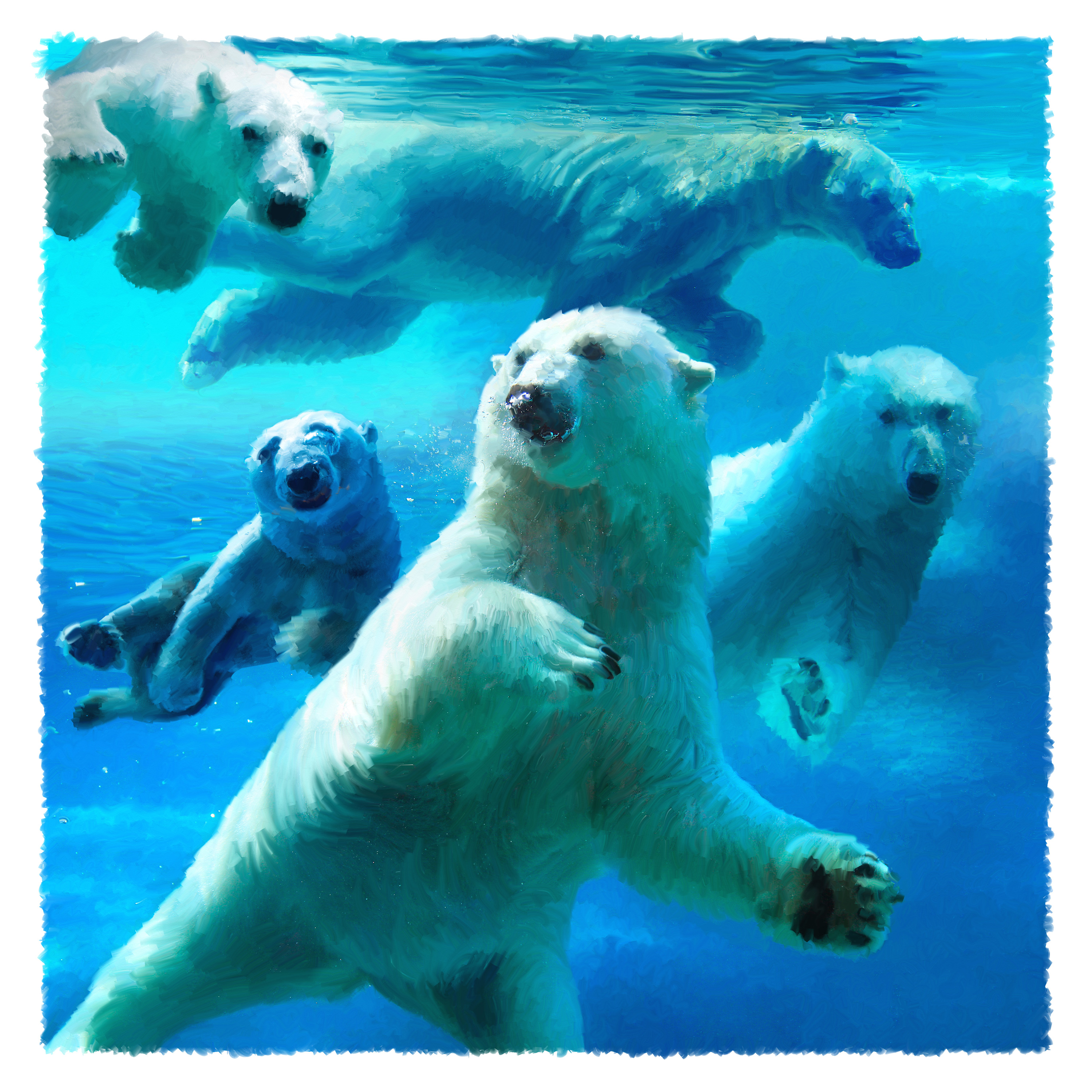 Water ballet polar bears xsv44d