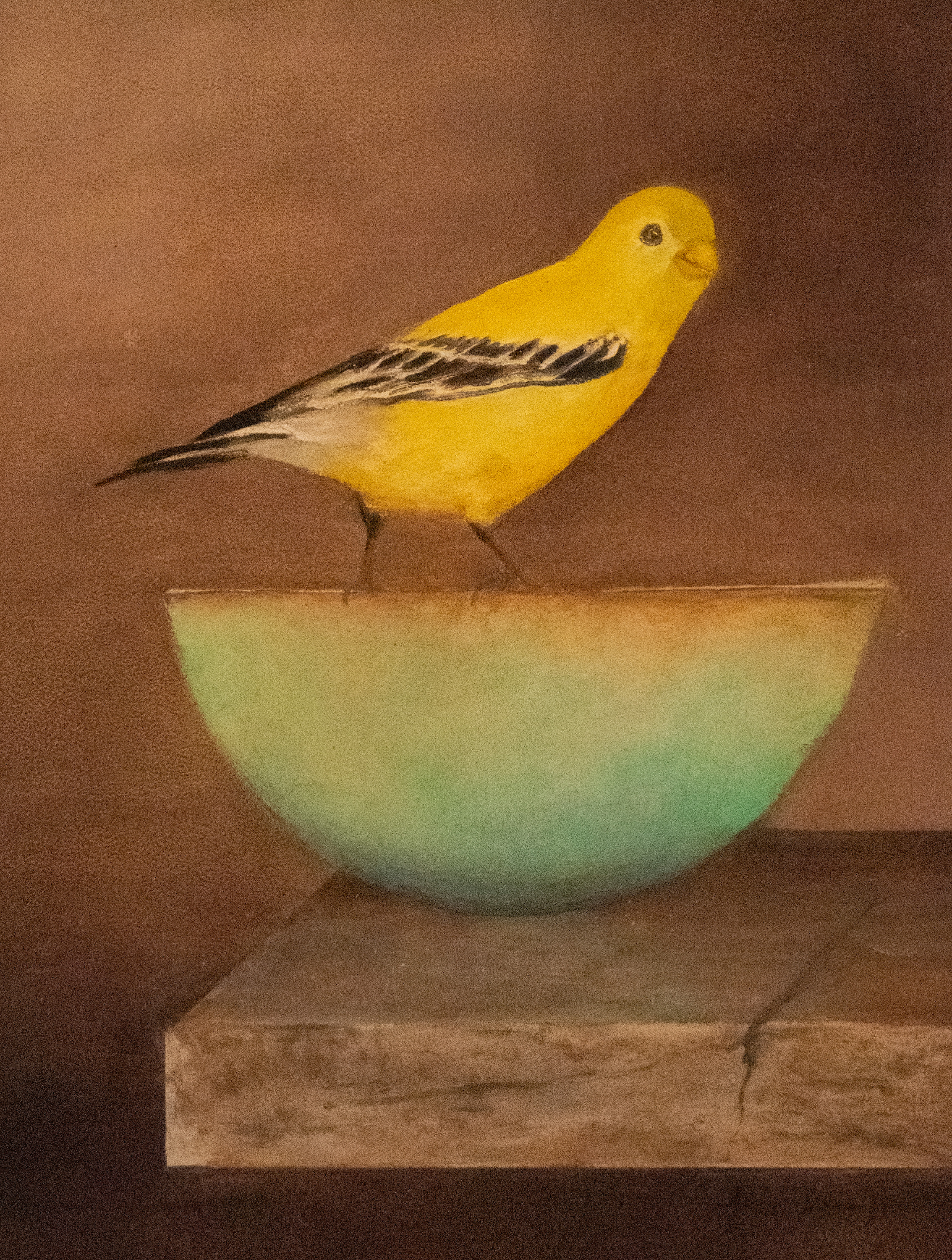 Goldfinch and bowl foblio