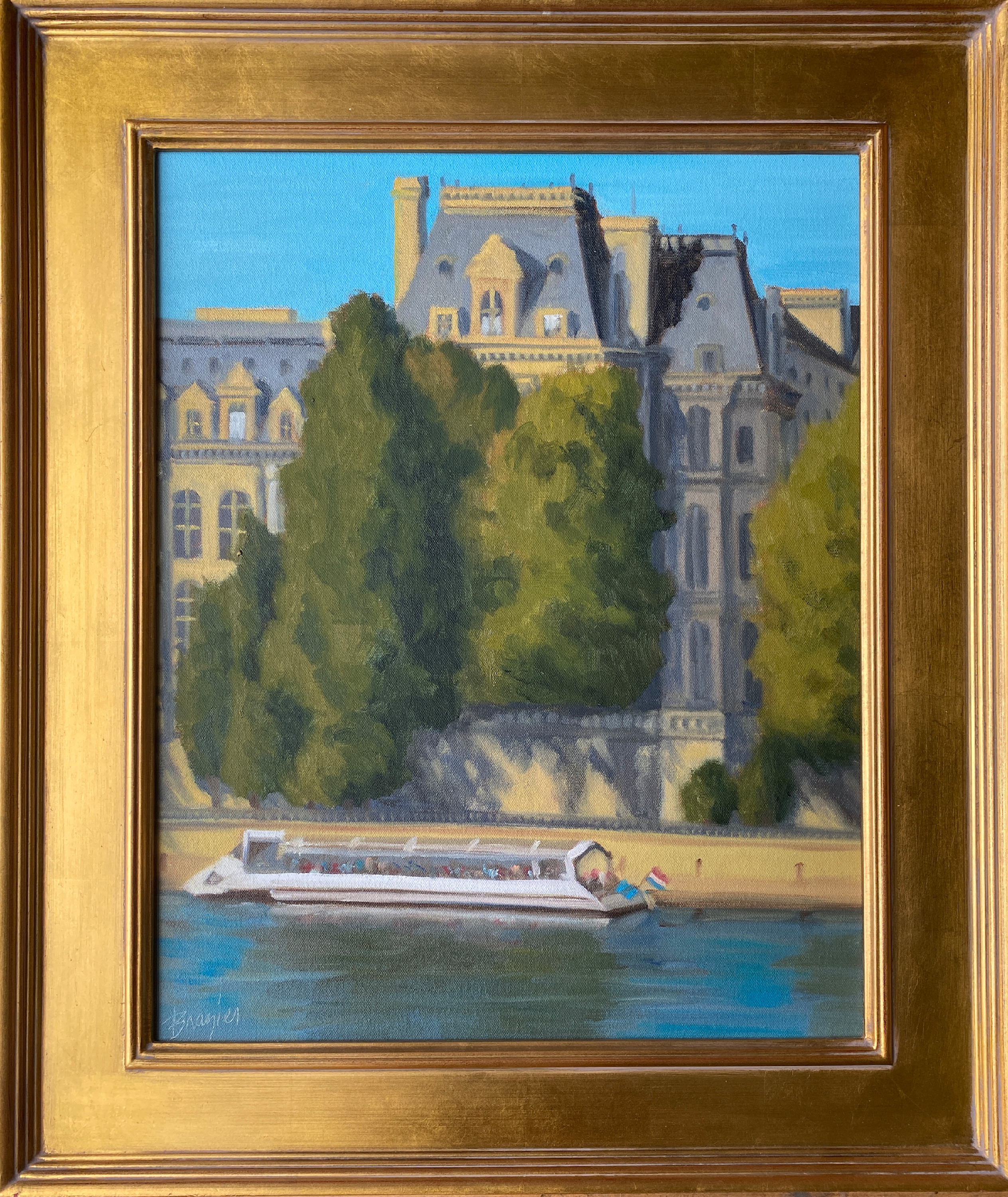 Loryn brazier a great day to barge down the seine 20x16 nf2sut