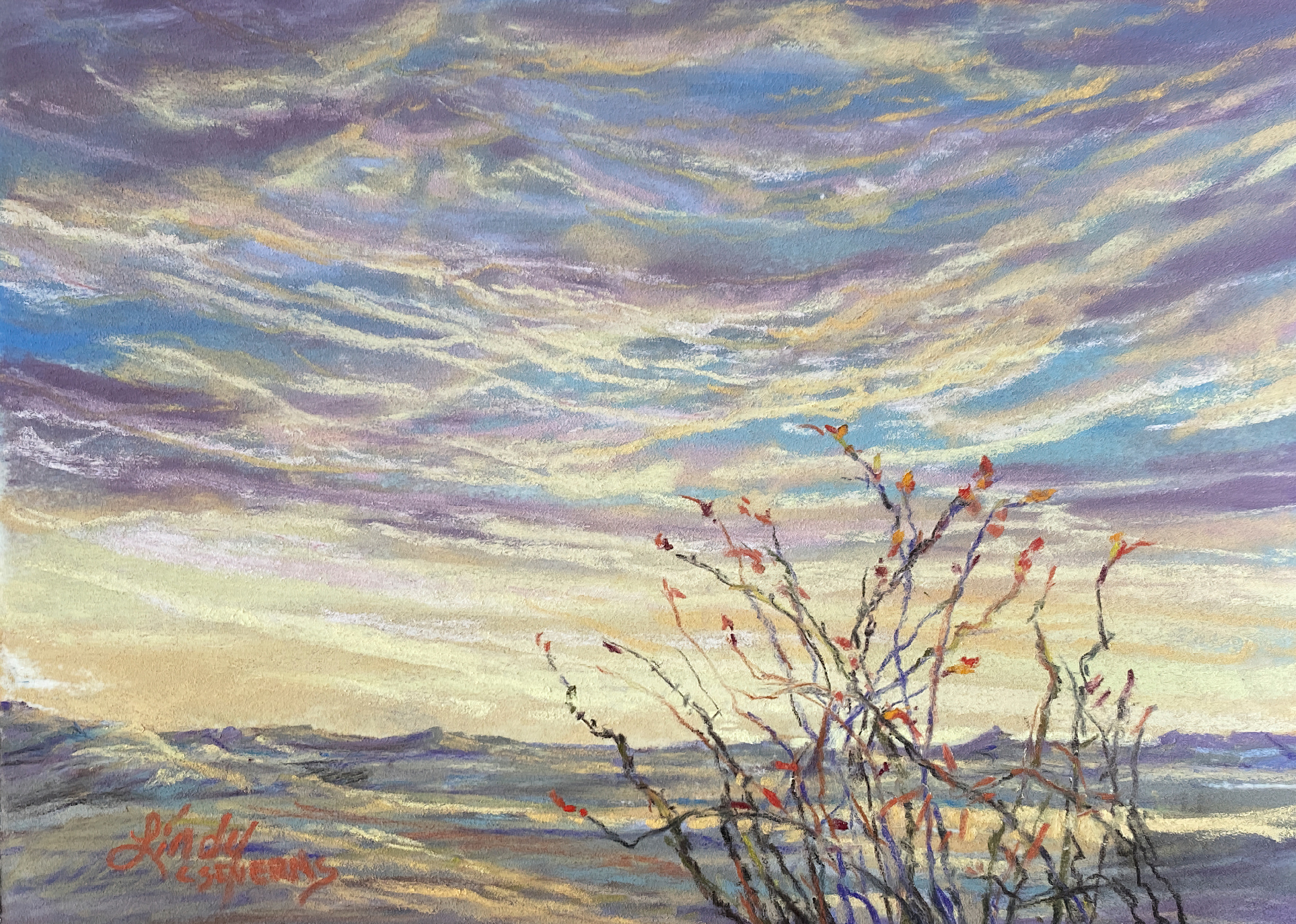 41k20 stretching to greet sunrise 5x7 pastel lindy c severns gigapixel art scale 2 00x dpuslb