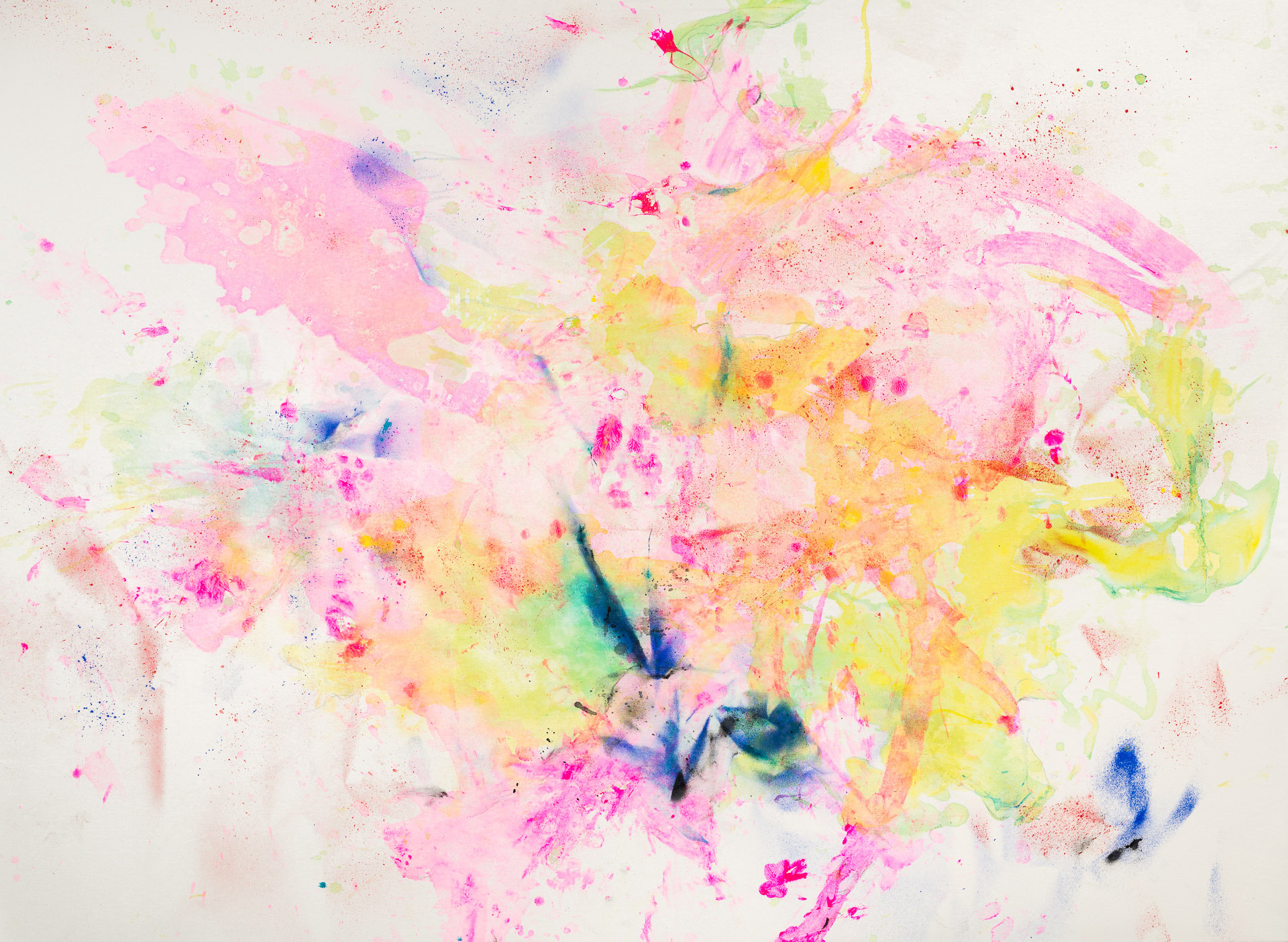 Wildflowers 1 100x150cm 2022 eadaoin glynn acrylic aerosol ink pastel on gessoed canvas qtkful