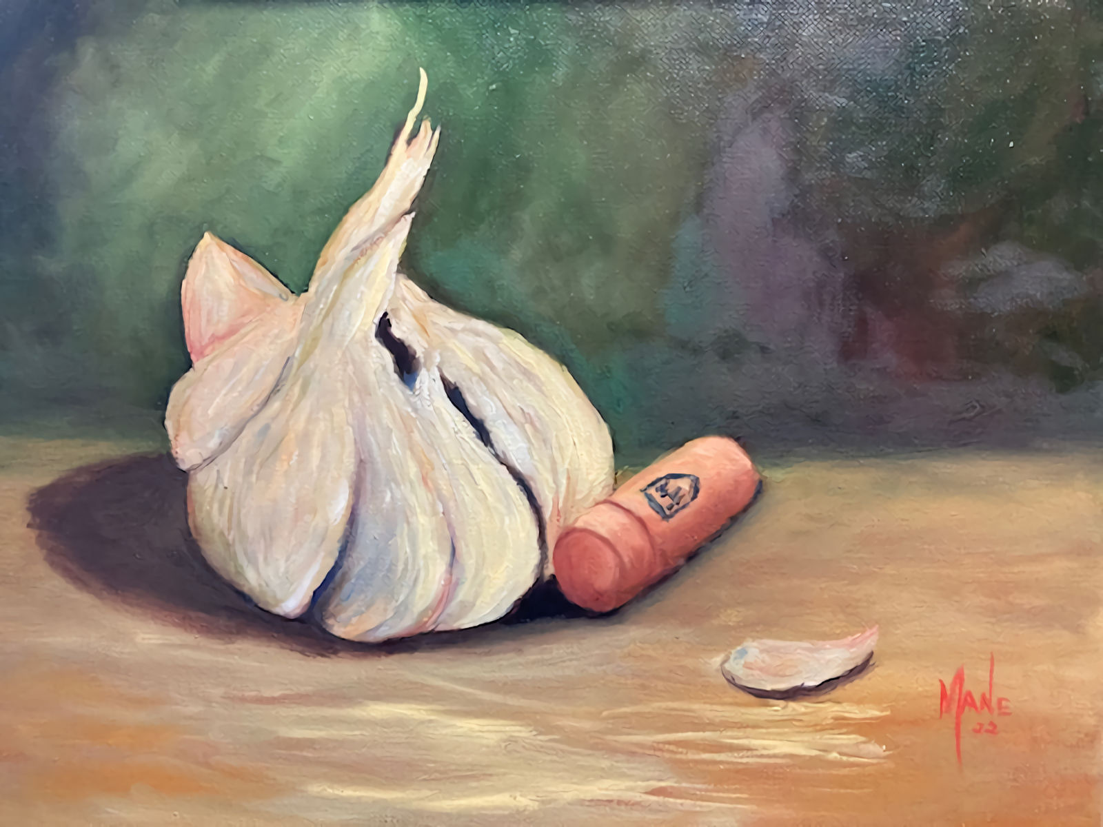 Garlic and cork tvobel