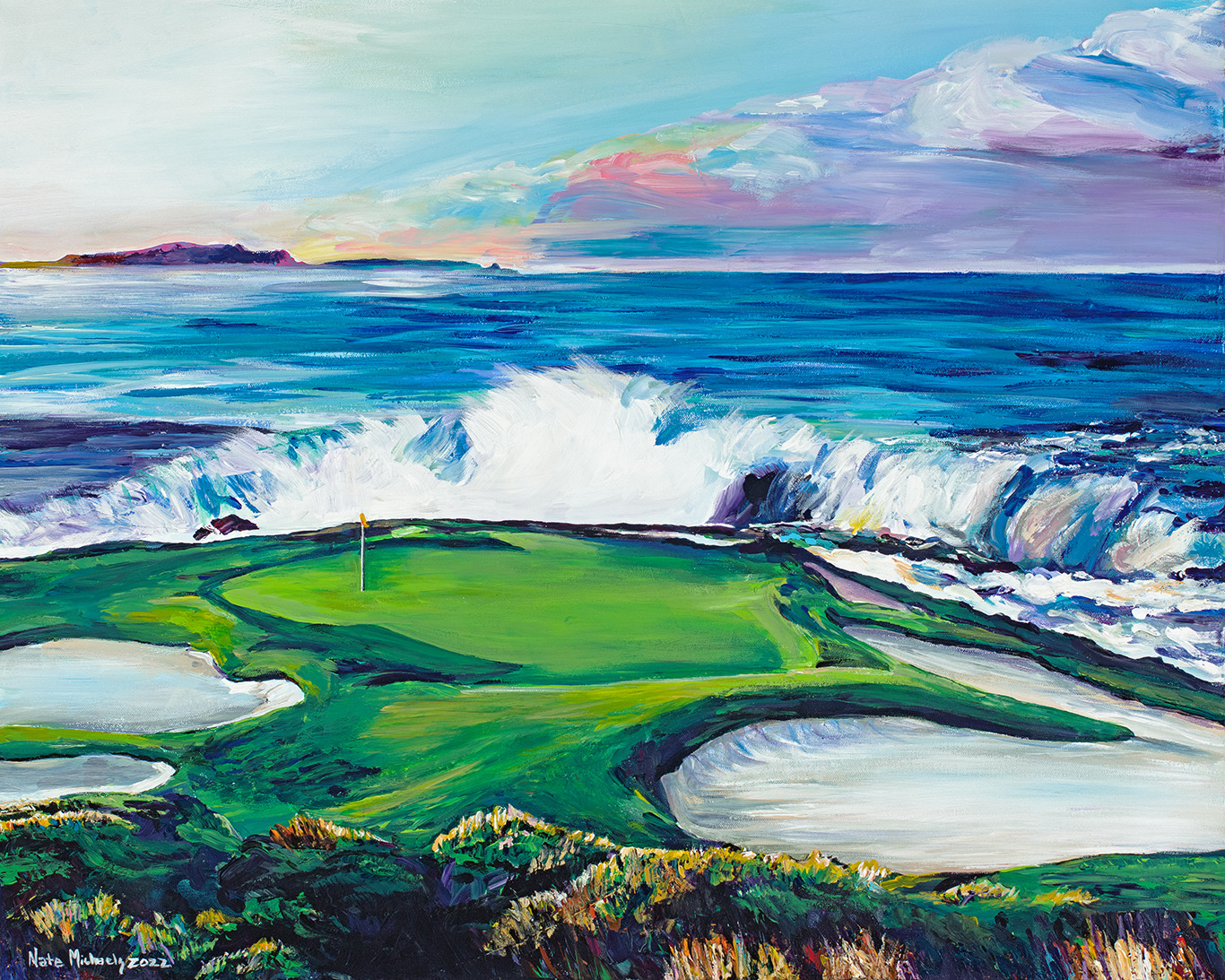 『pebble beach-seventh hole』ピーター・エレンショウ作 Lot - Peter Ellenshaw (1913-2007), 