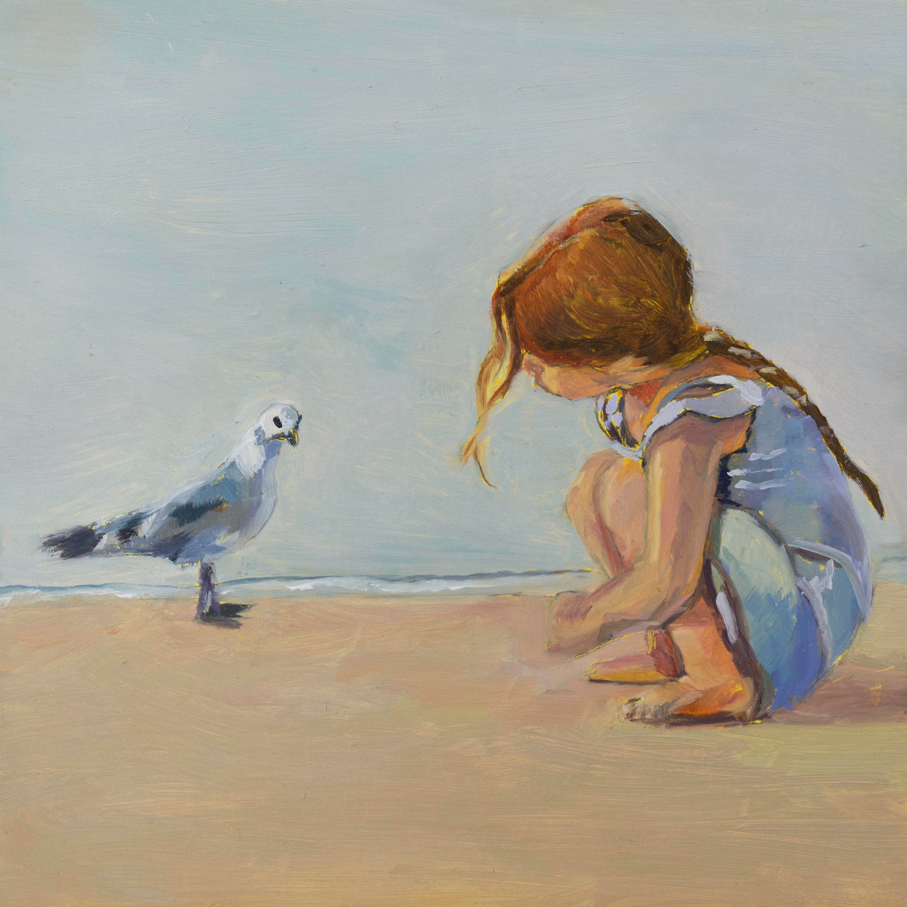 The girl and the ocean beach sand gabriela ortiz bird fhriuq