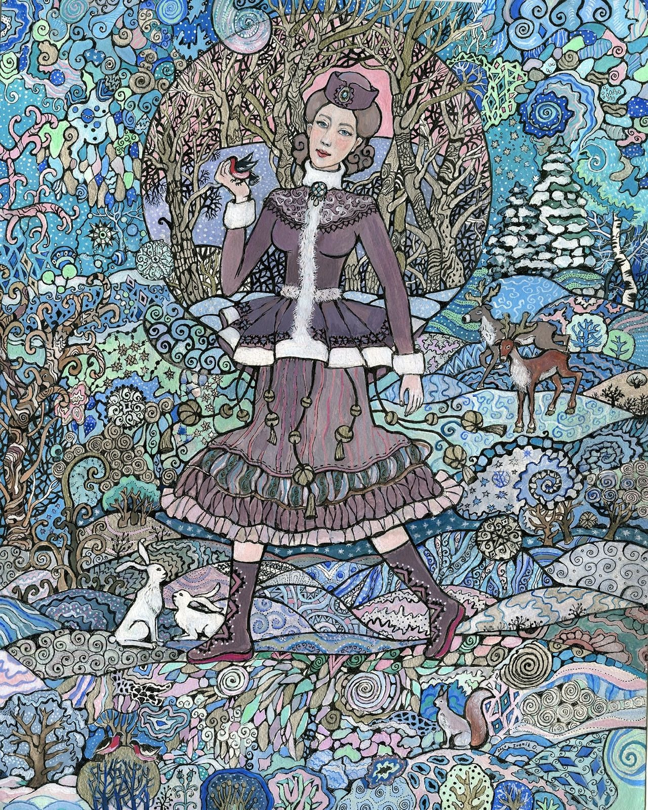 A bullfinch 16x20x1.1 oi  0005 u37gjf