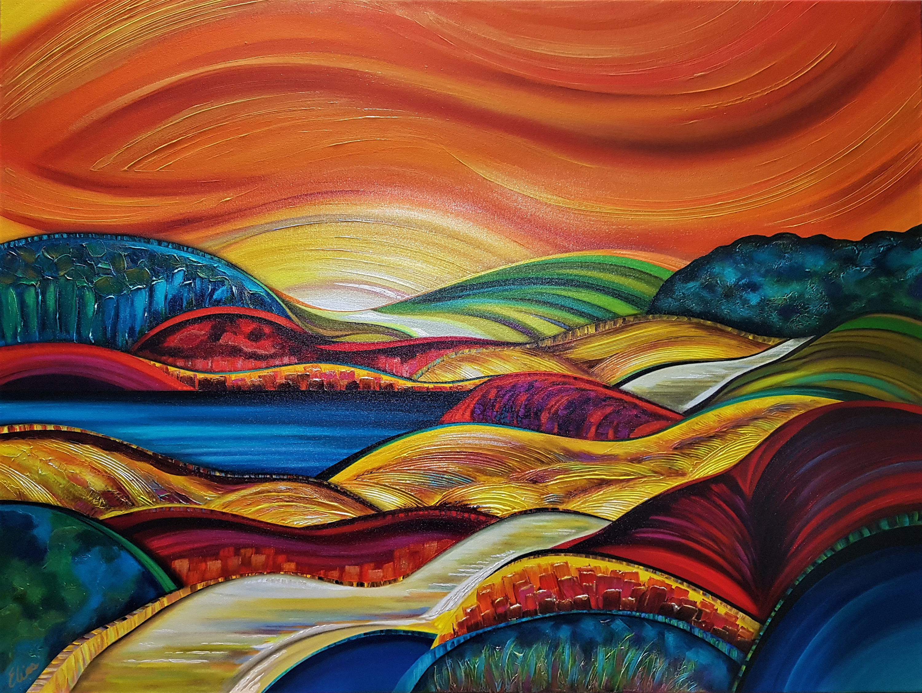 Prairies at play 30x40 acrylic shirleyelias cgyvq4
