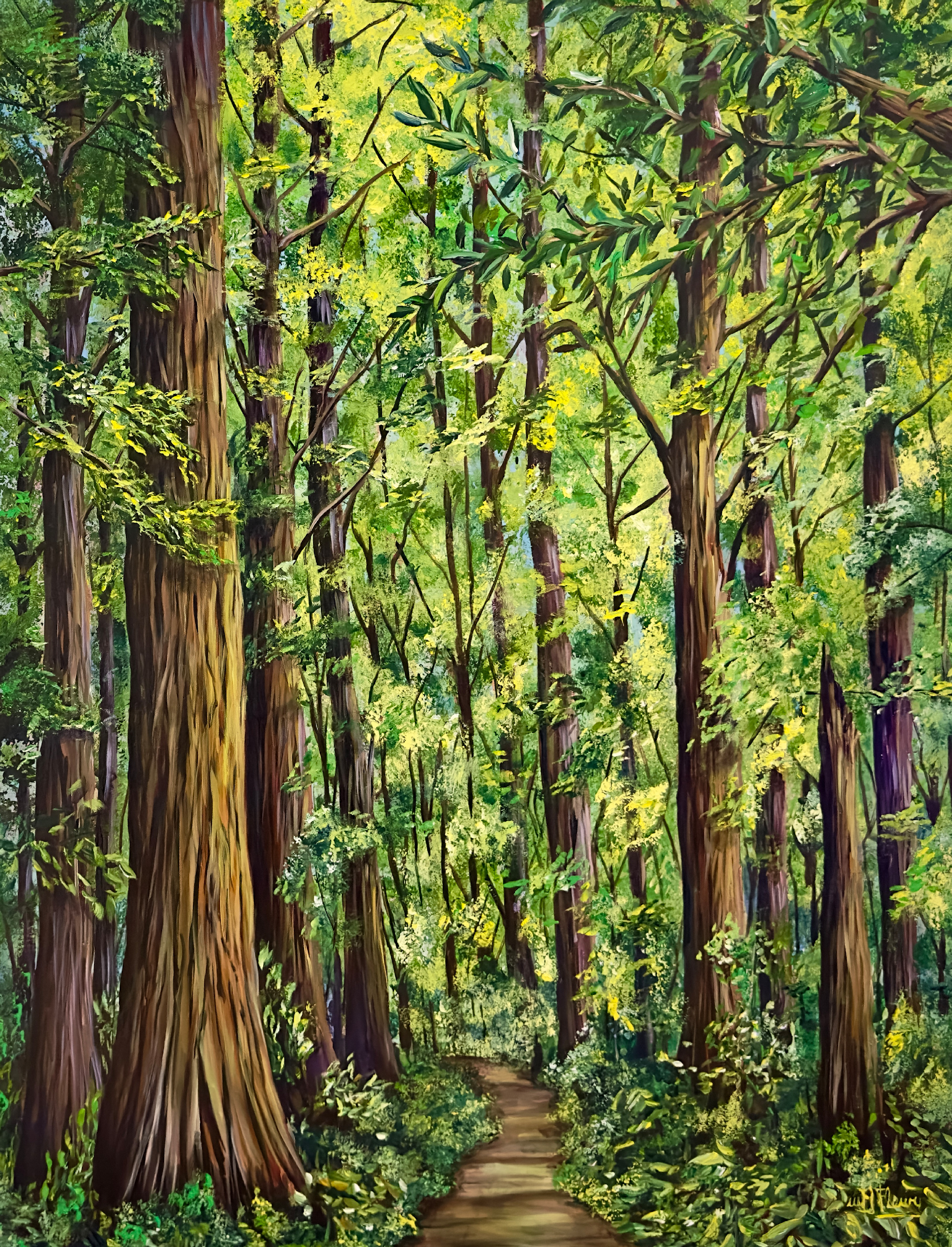 Maria isabel fleury   red woods forest   48 x36   cad 2 000 blqtks