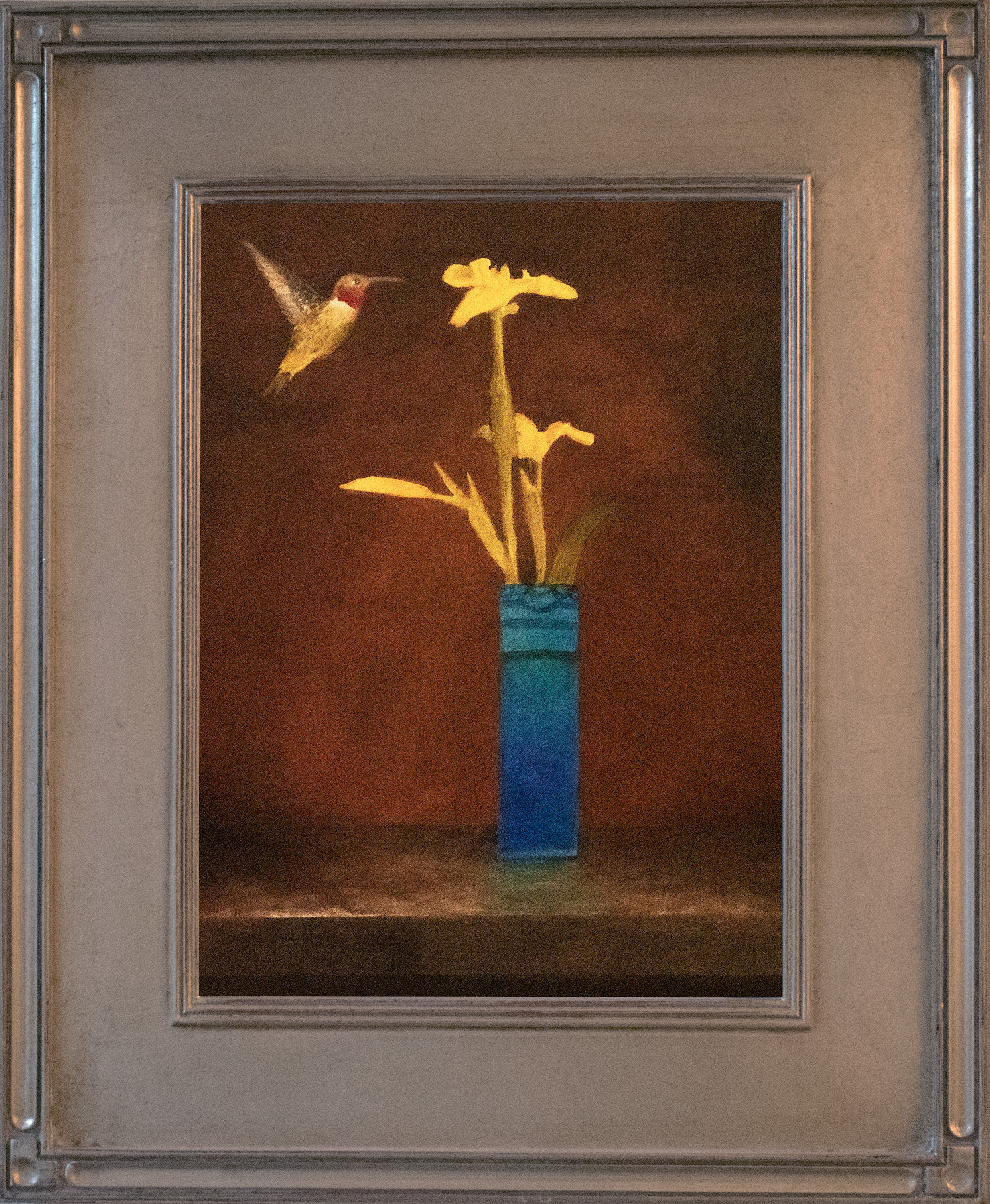 Hummingbird and vase   framed e76afo