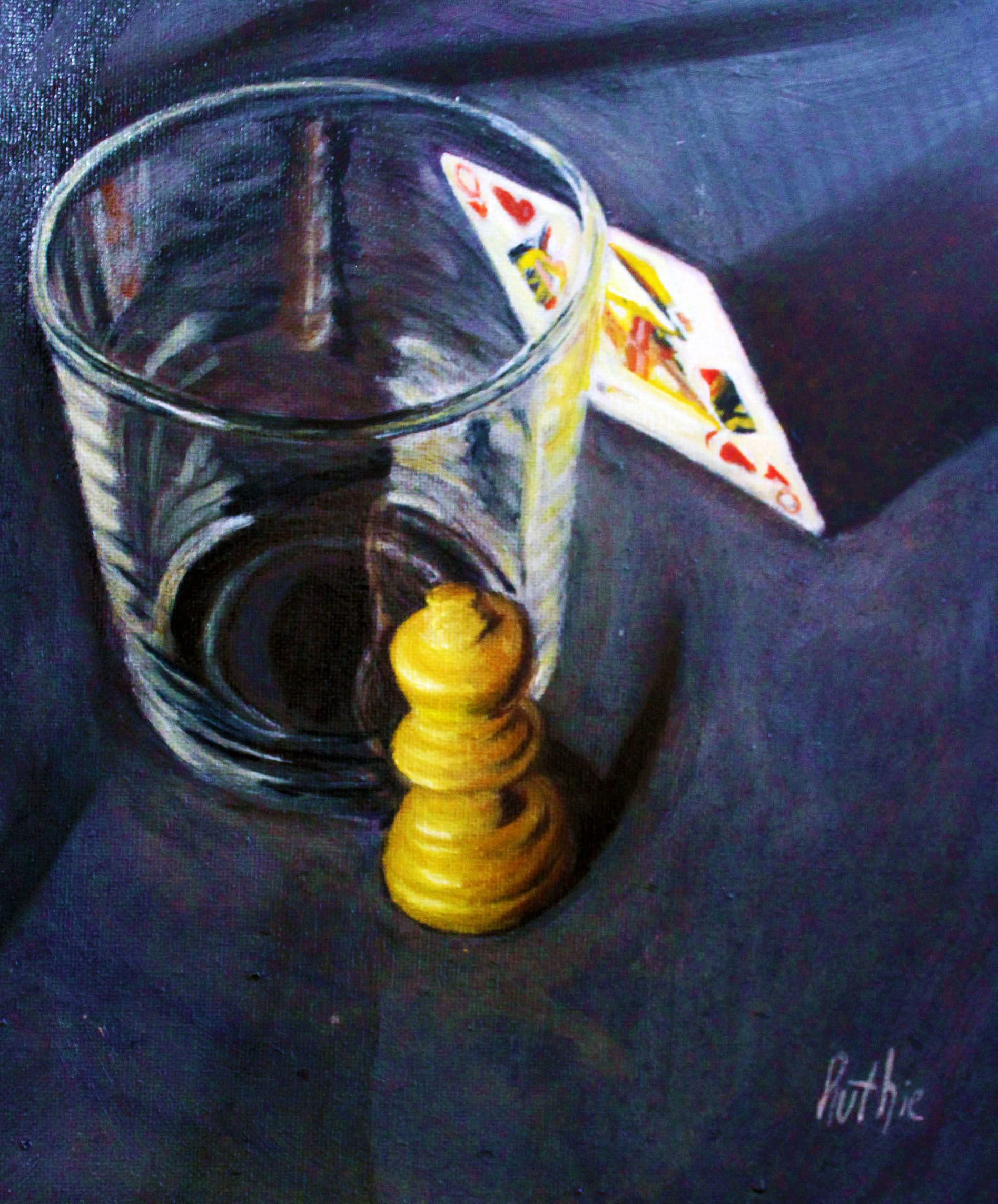 Glass and card 14x11 270 z0wx9r