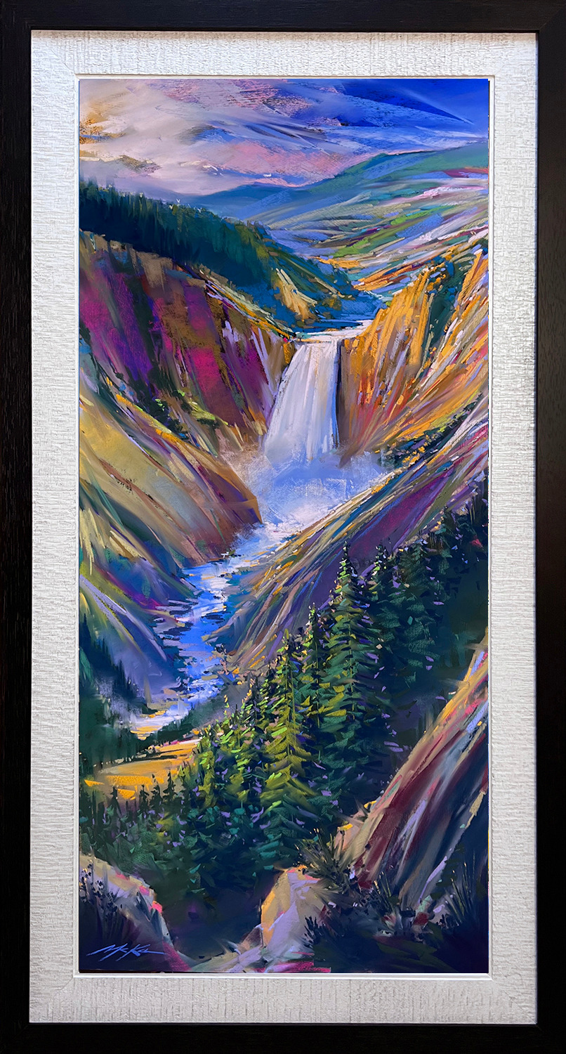 Yellowstone lower falls 3 framed j63dkp