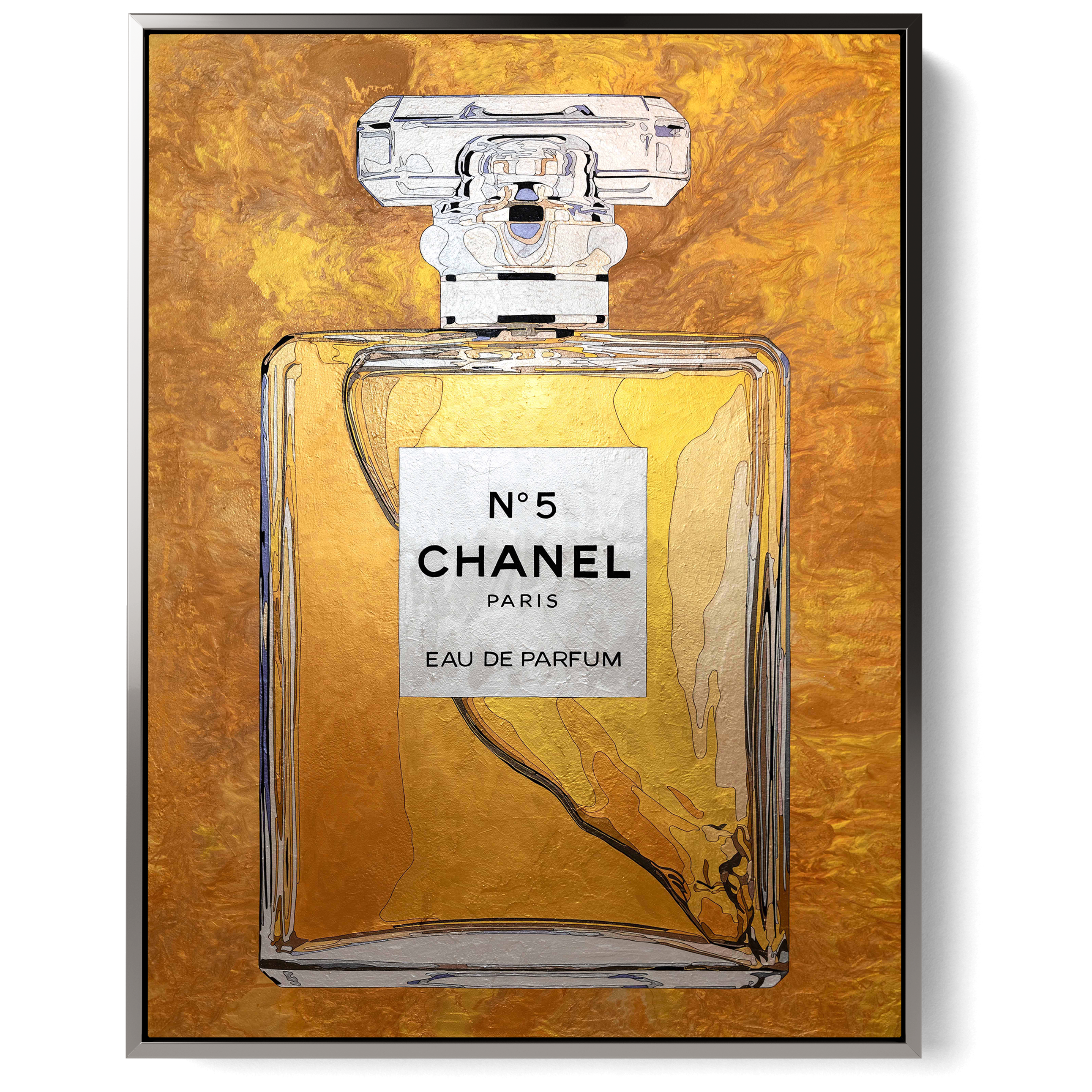 Chanel 5 silver framed streight ubnfkw