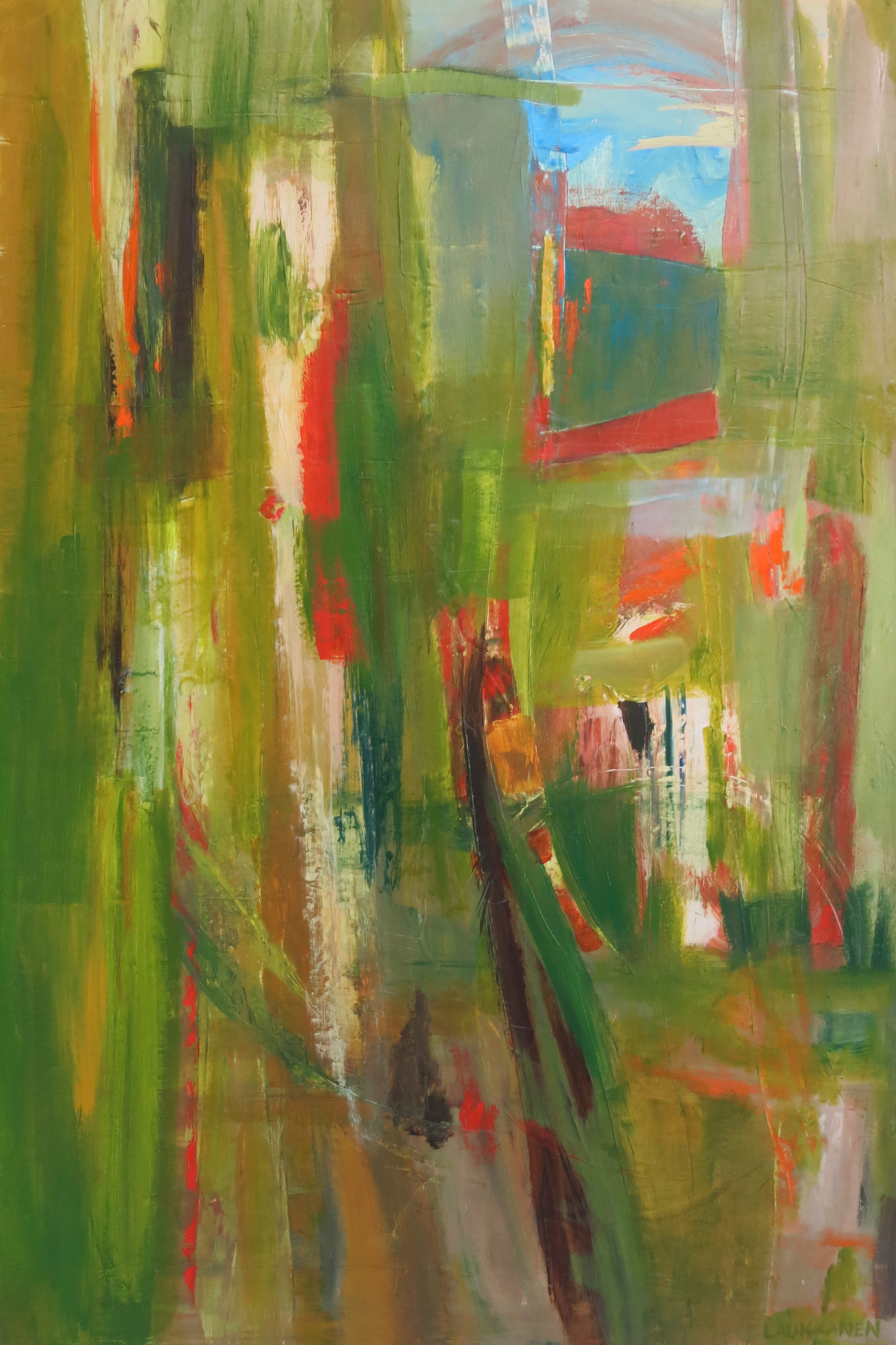 Through the trees acrylic 36x24  1200 nsgnoj
