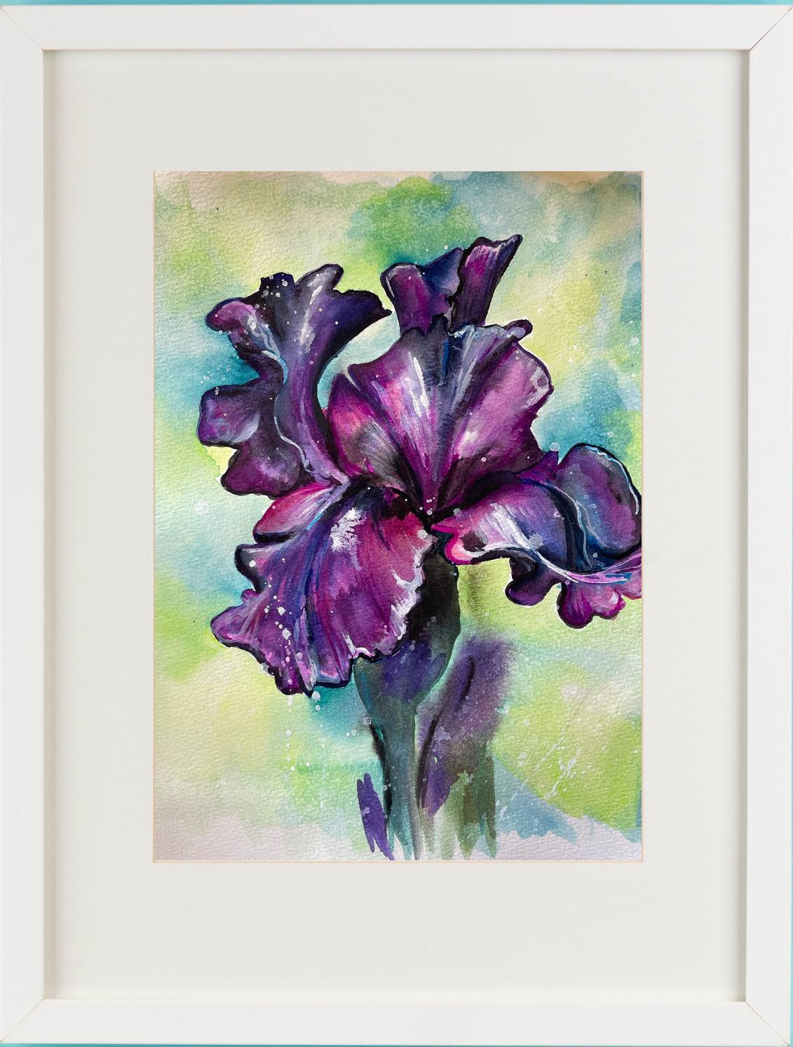Purple iris withframe piggtf