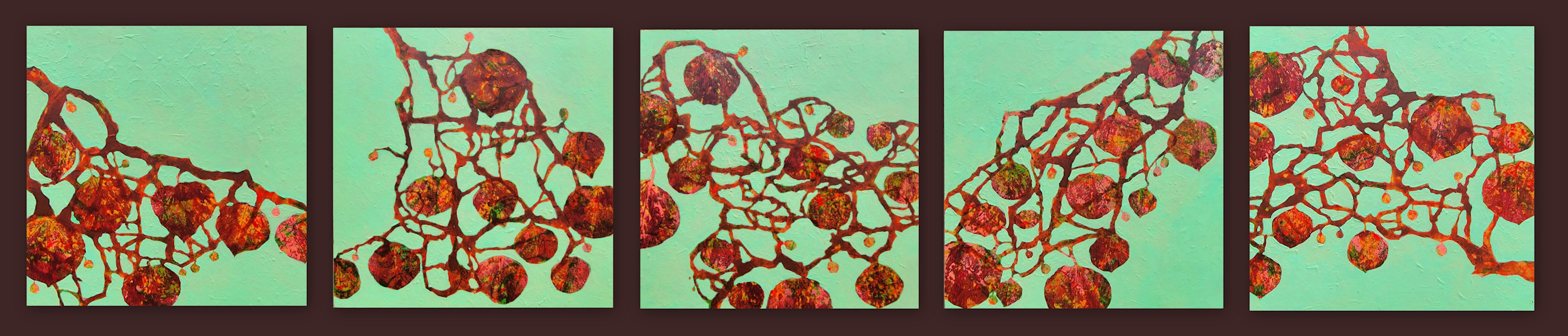 Jill valliere   charmed pentaptych 8x40  1 850 vmvjbl