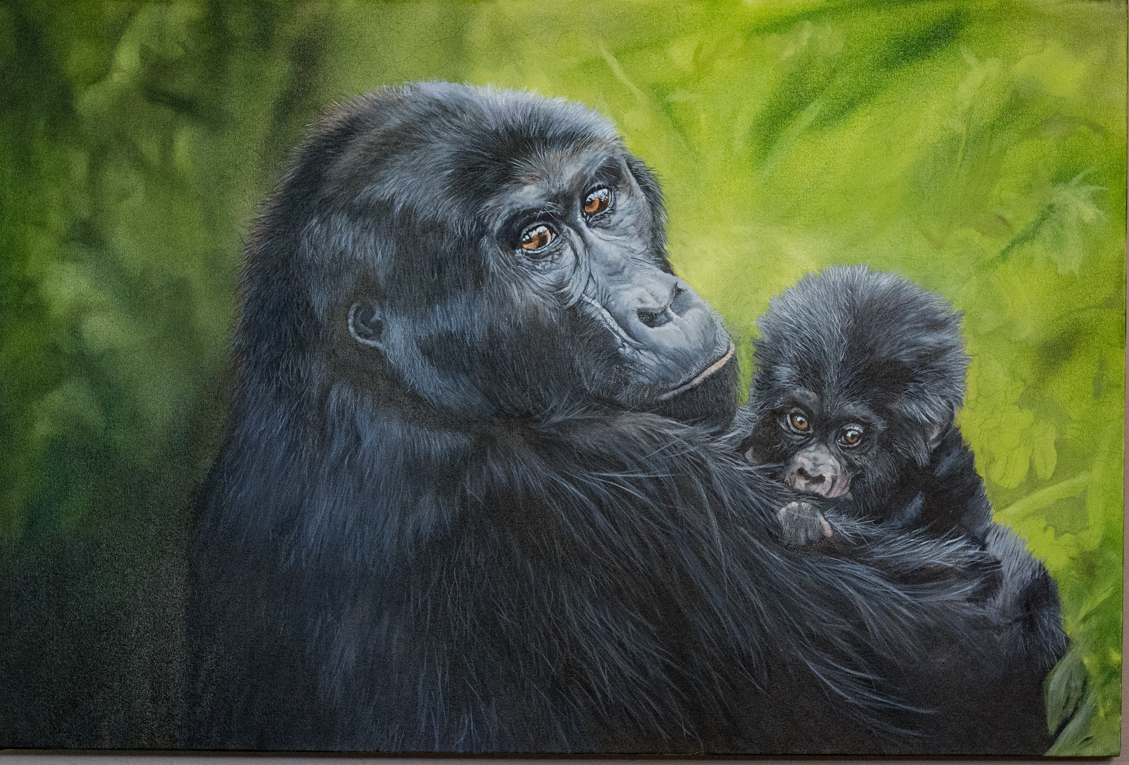 Alexandra saunders   gorilla.mamaandbaby.saunders.oils m5u1se rvgawa