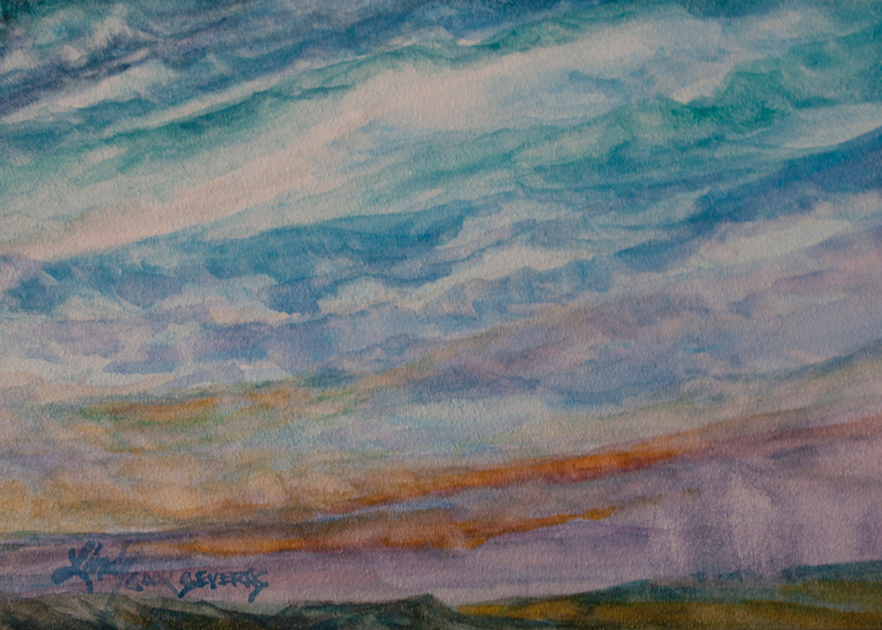 3121 rainy day in west texas 5x7 watercolor lindy c severns rzaymh