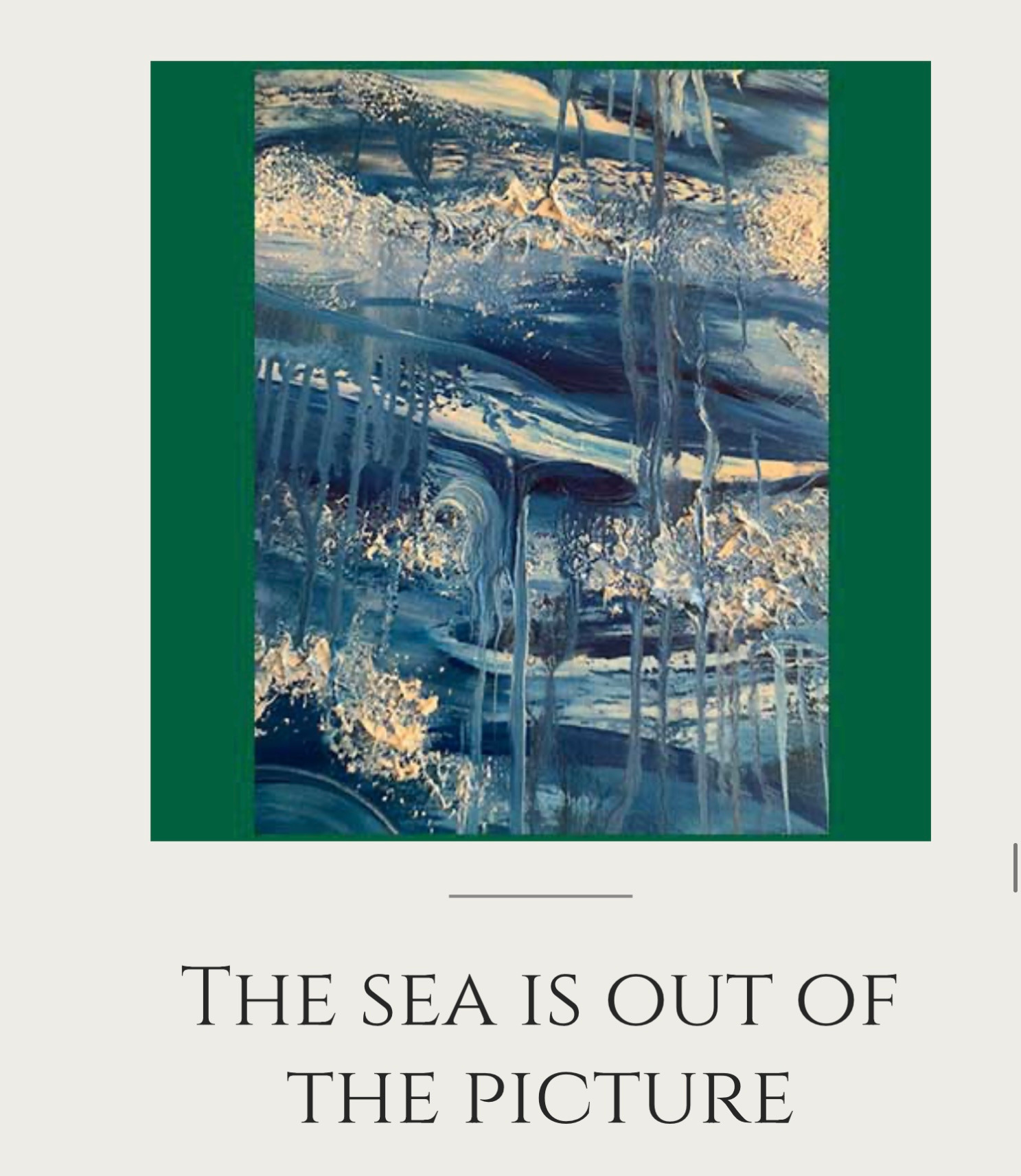 The sea is out of the picture aa 8251 600 lq31ss