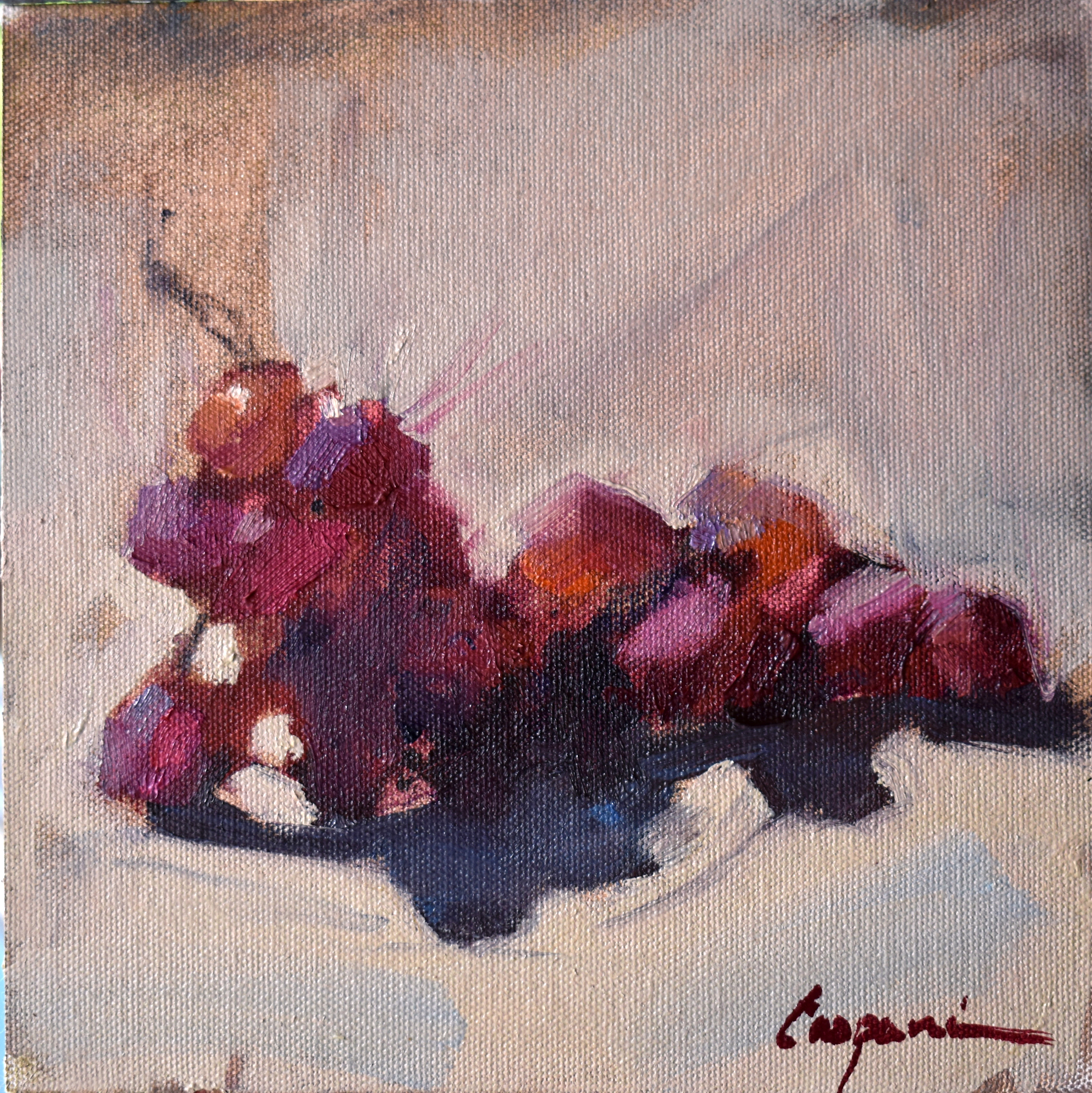 Grapes 8x8 oil 2023 kwyznd