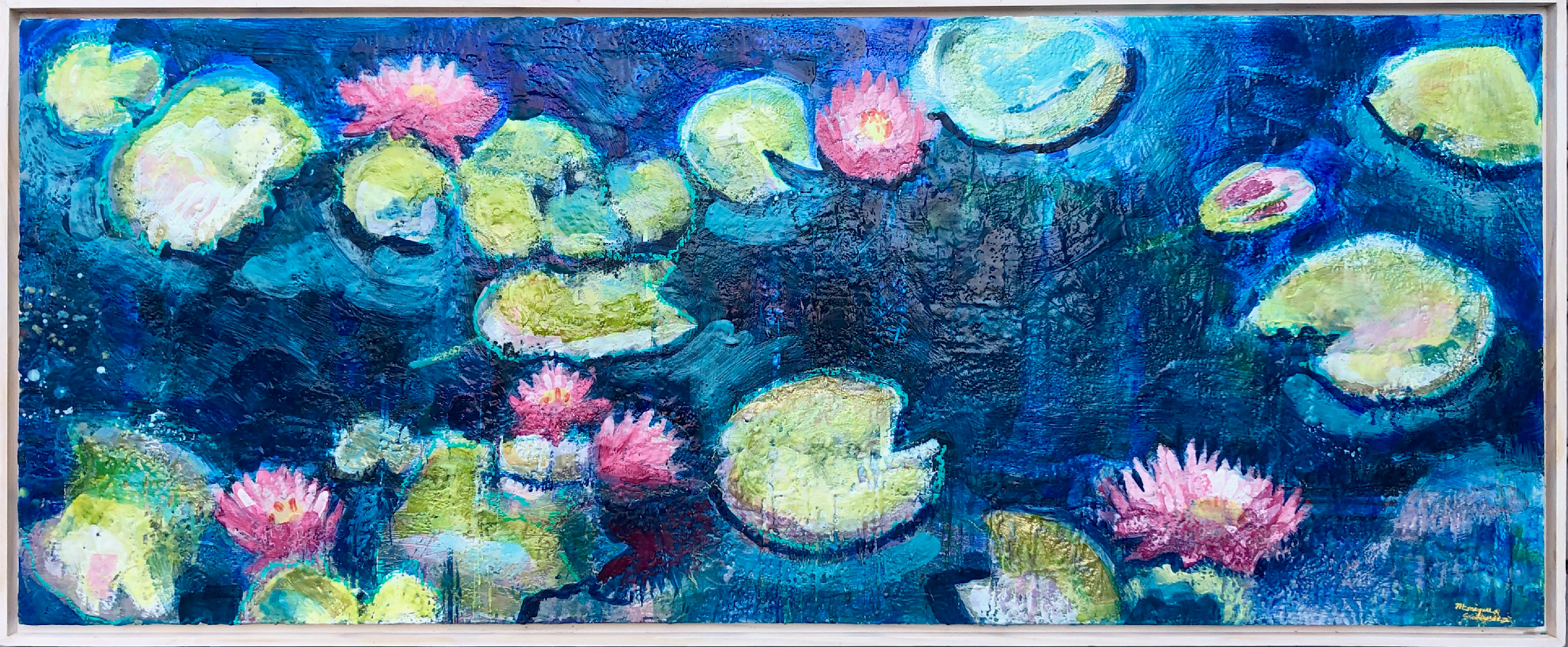 You are my resting place encaustic wax 24x60 cbm04b