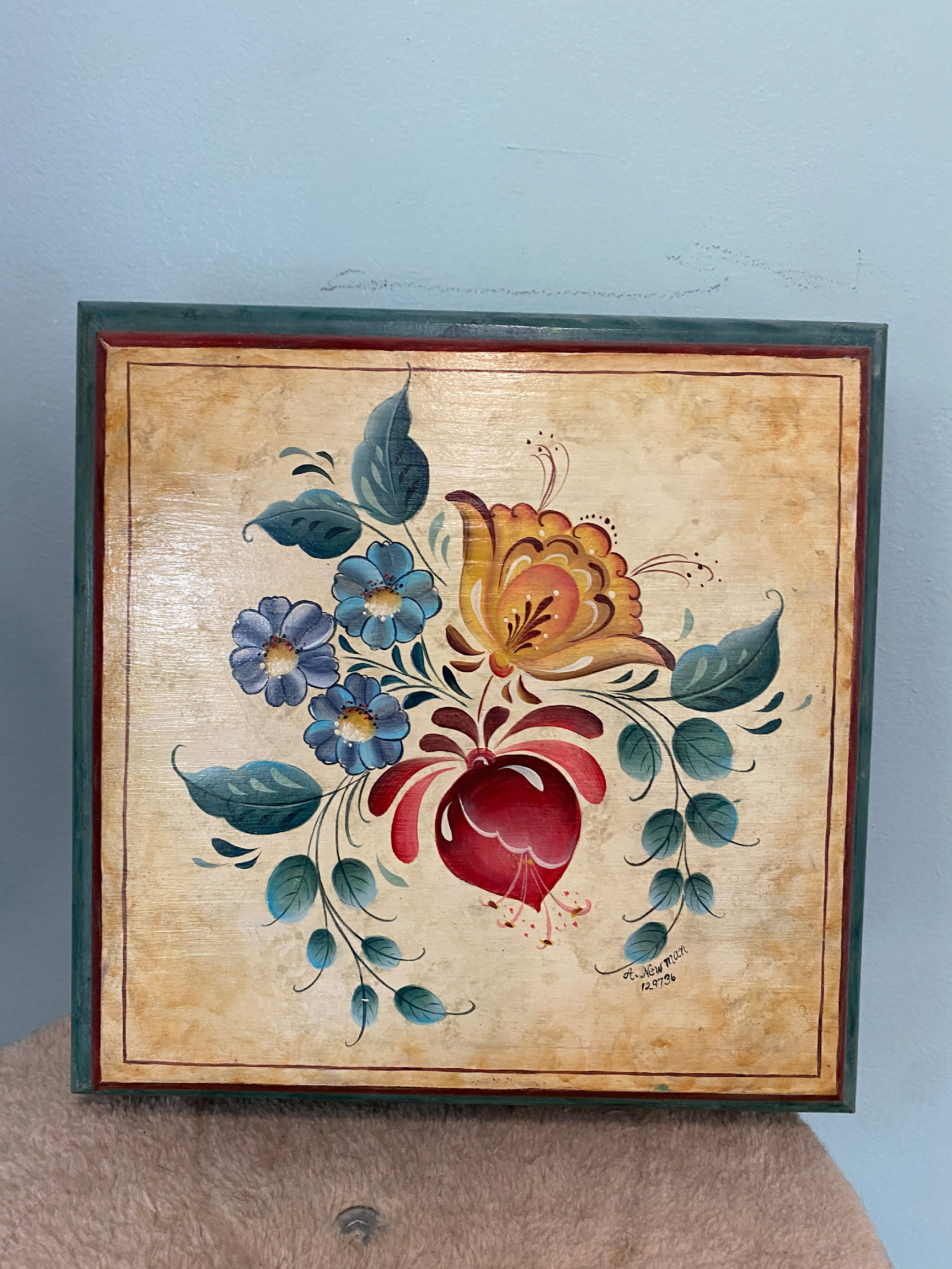 Folk art floral box mkugce